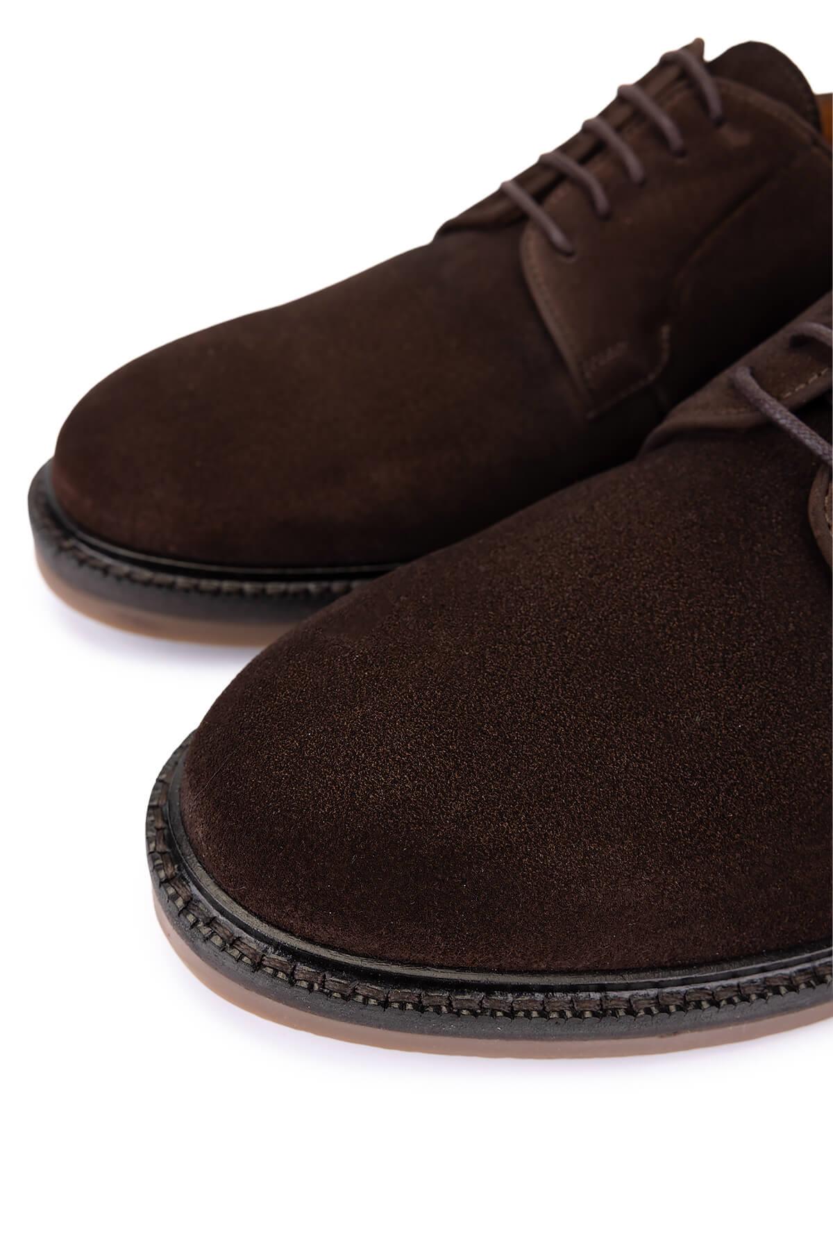 Tamer Tanca Erkek Hakiki Deri Kahverengi Süet Casual Ayakkabı