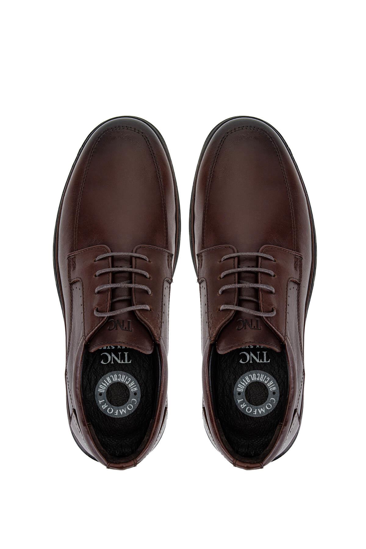 Tamer Tanca Erkek Hakiki Deri Kahverengi Klasik Ayakkabı