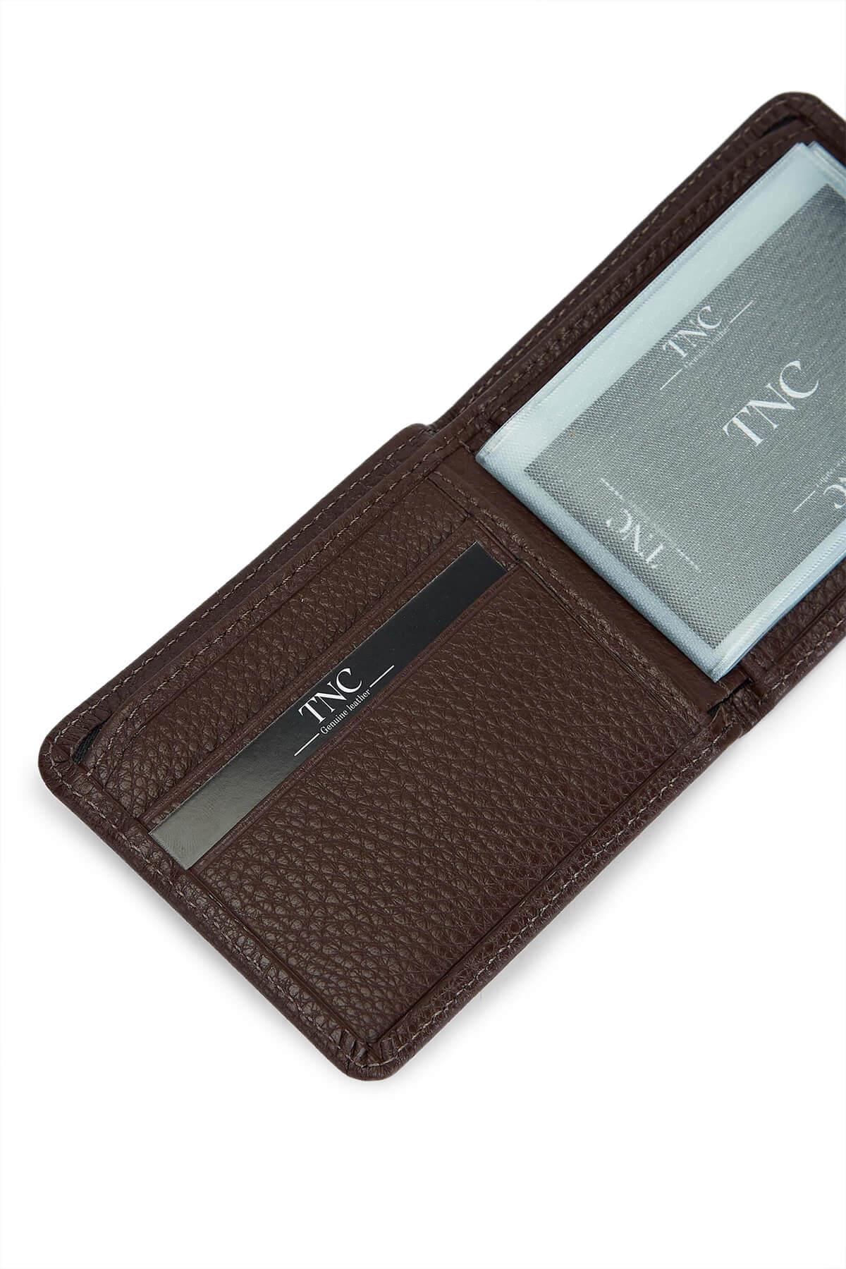 Tamer Tanca Erkek Hakiki Deri Kahverengi Cüzdan Cuzdan