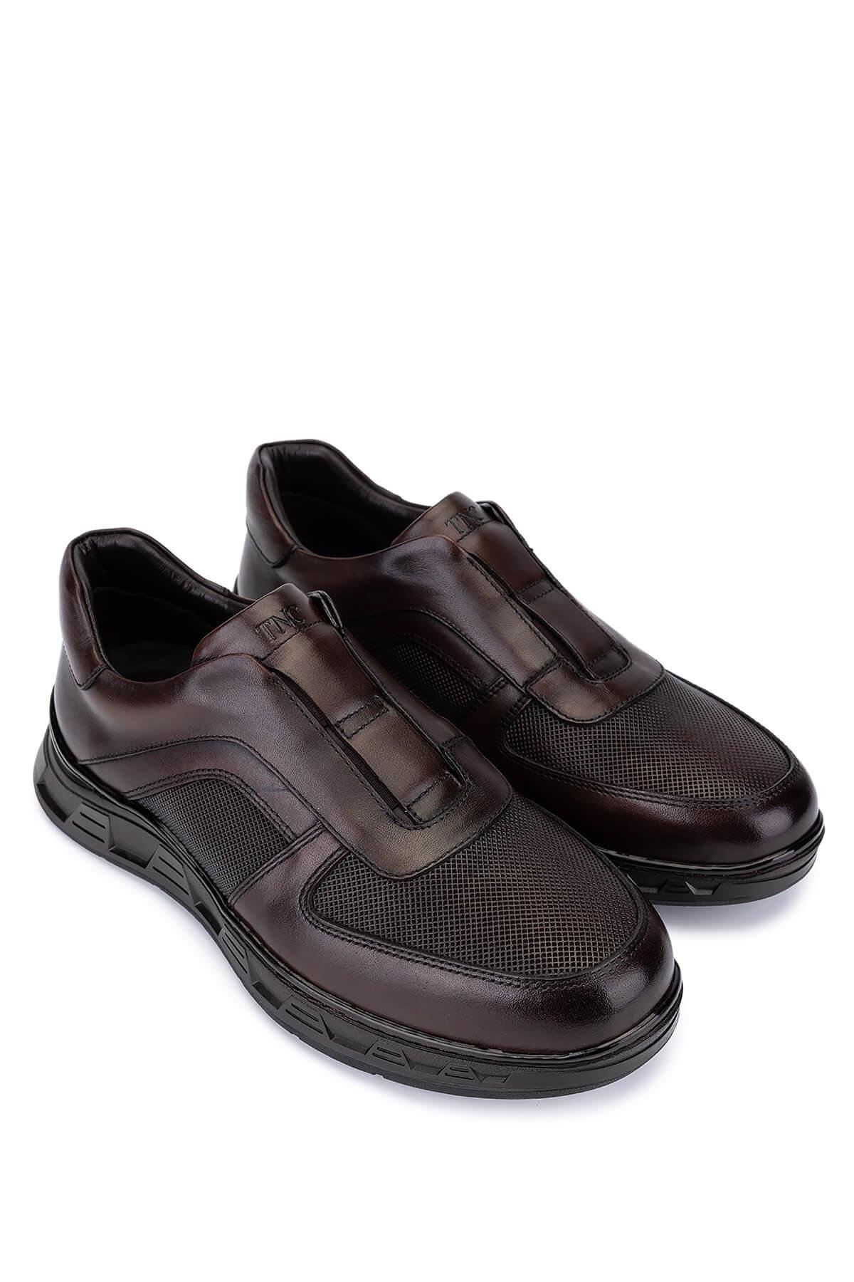 Tamer Tanca Erkek Hakiki Deri Kahverengi Sneakers & Spor Bot