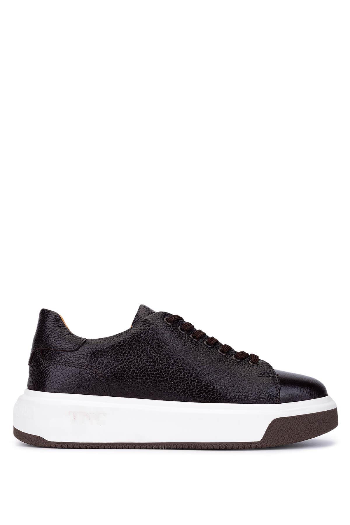 Tamer Tanca Erkek Hakiki Deri Kahverengi Sneakers & Spor Ayakkabı