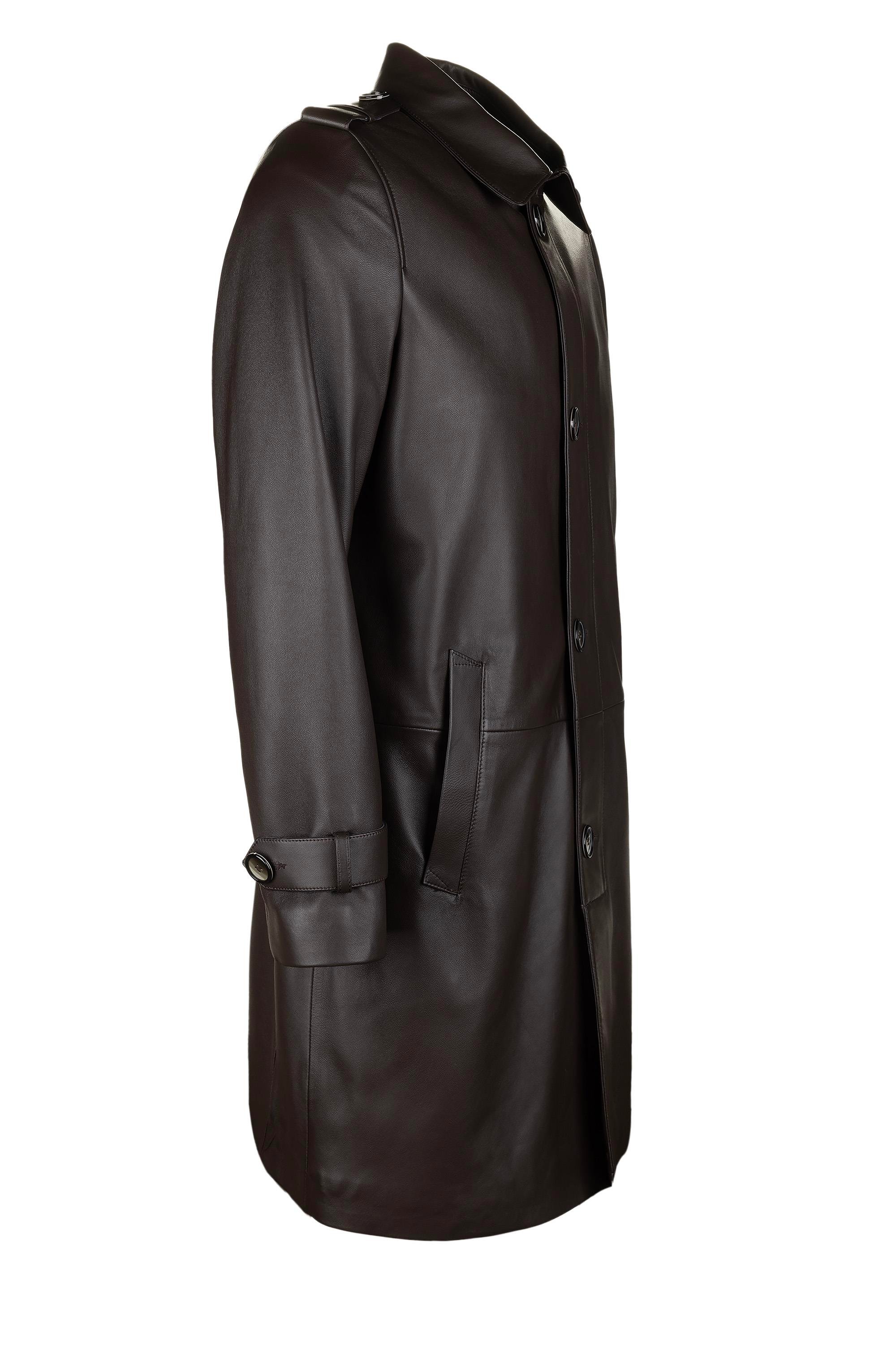 Tamer Tanca Erkek Hakiki Deri Kahverengi Deri Mont