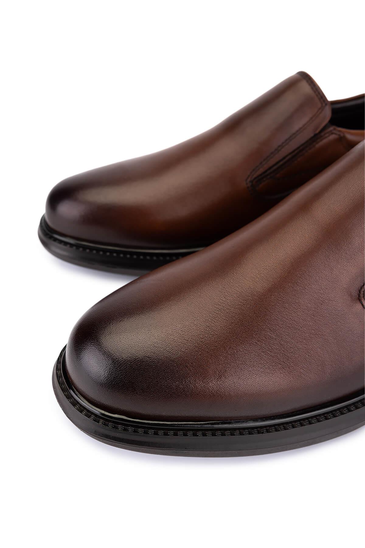 Tamer Tanca Erkek Hakiki Deri Kahverengi Casual Ayakkabı