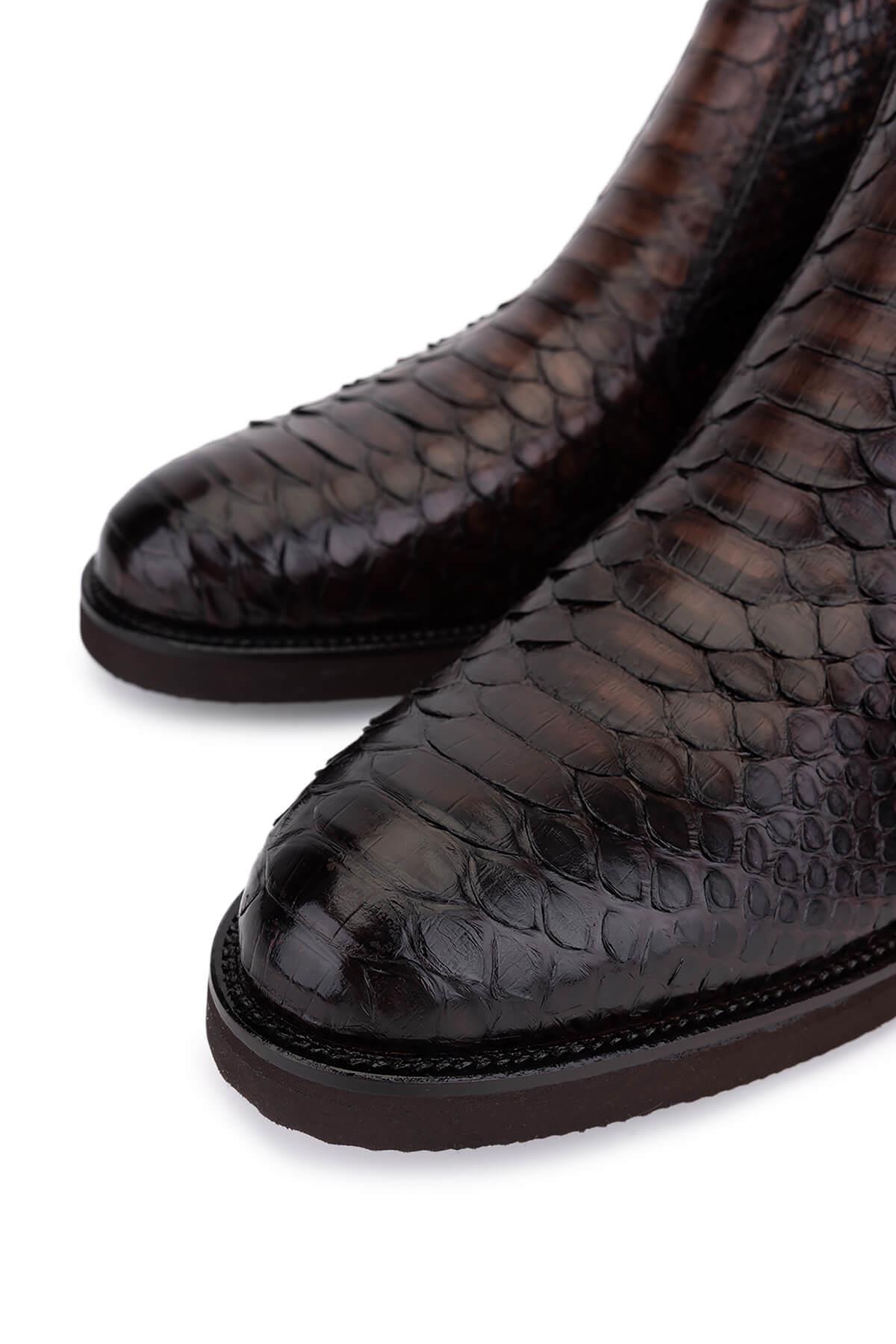 Tamer Tanca Erkek Hakiki Deri Kahverengi Klasik Bot