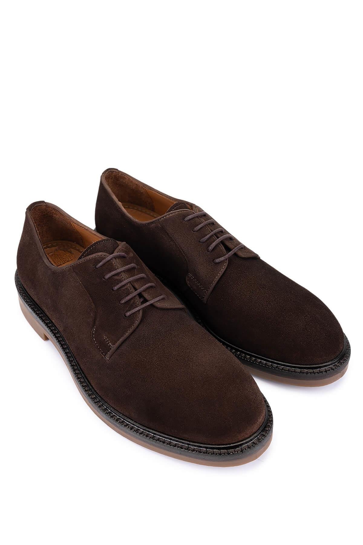 Tamer Tanca Erkek Hakiki Deri Kahverengi Süet Casual Ayakkabı