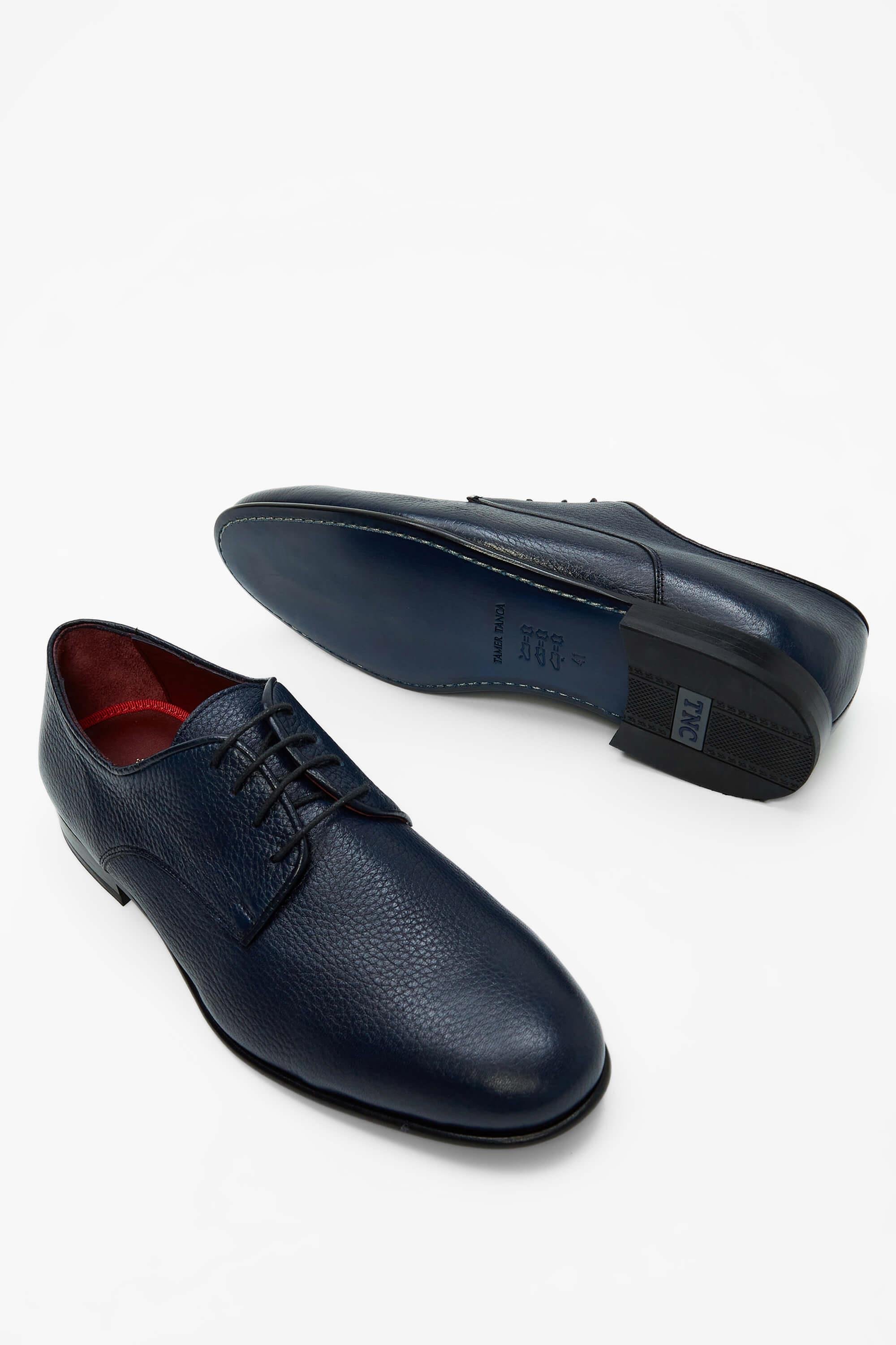 Tamer Tanca Erkek Hakiki Deri Lacivert Klasik Ayakkabı