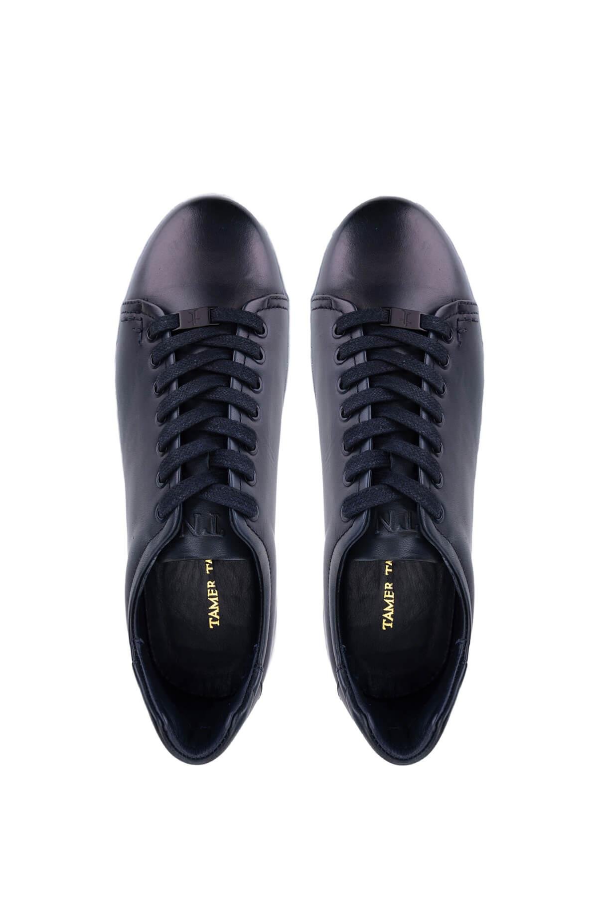 Tamer Tanca Erkek Hakiki Deri Lacivert Sneakers & Spor Ayakkabı