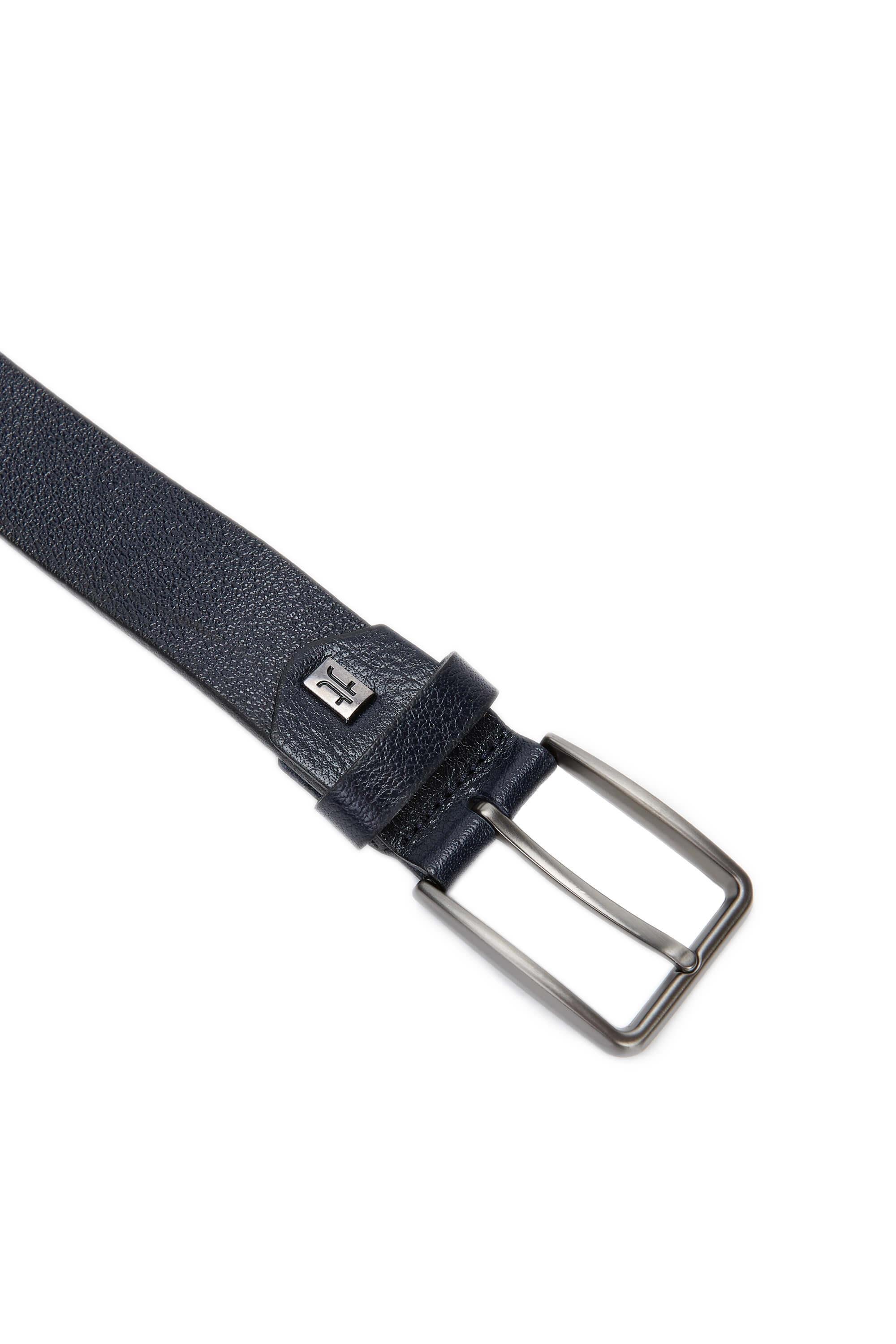 Tamer Tanca Erkek Hakiki Deri Lacivert Spor Kemer