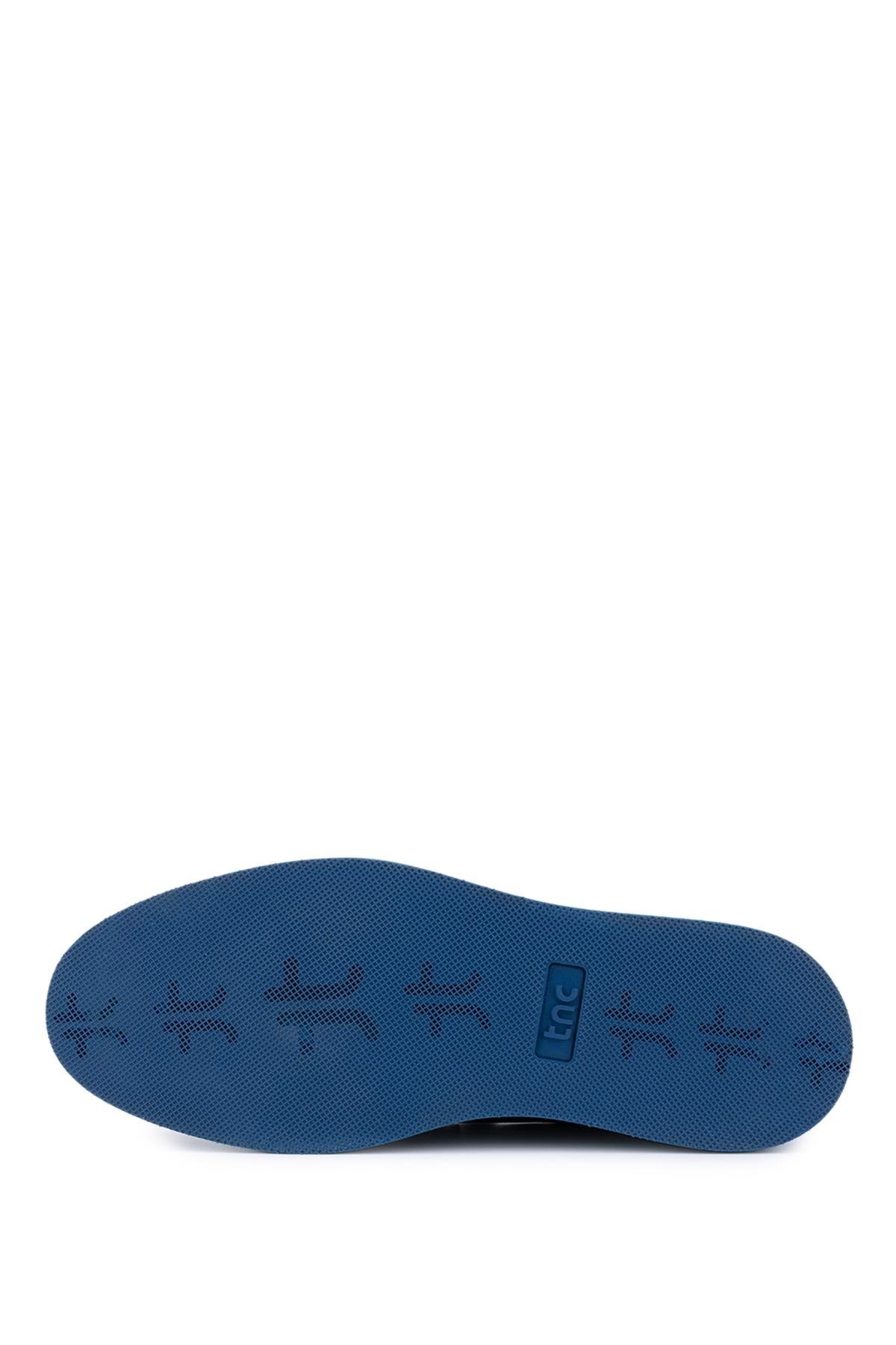 Tamer Tanca Erkek Hakiki Deri Lacivert Açma Casual Ayakkabı