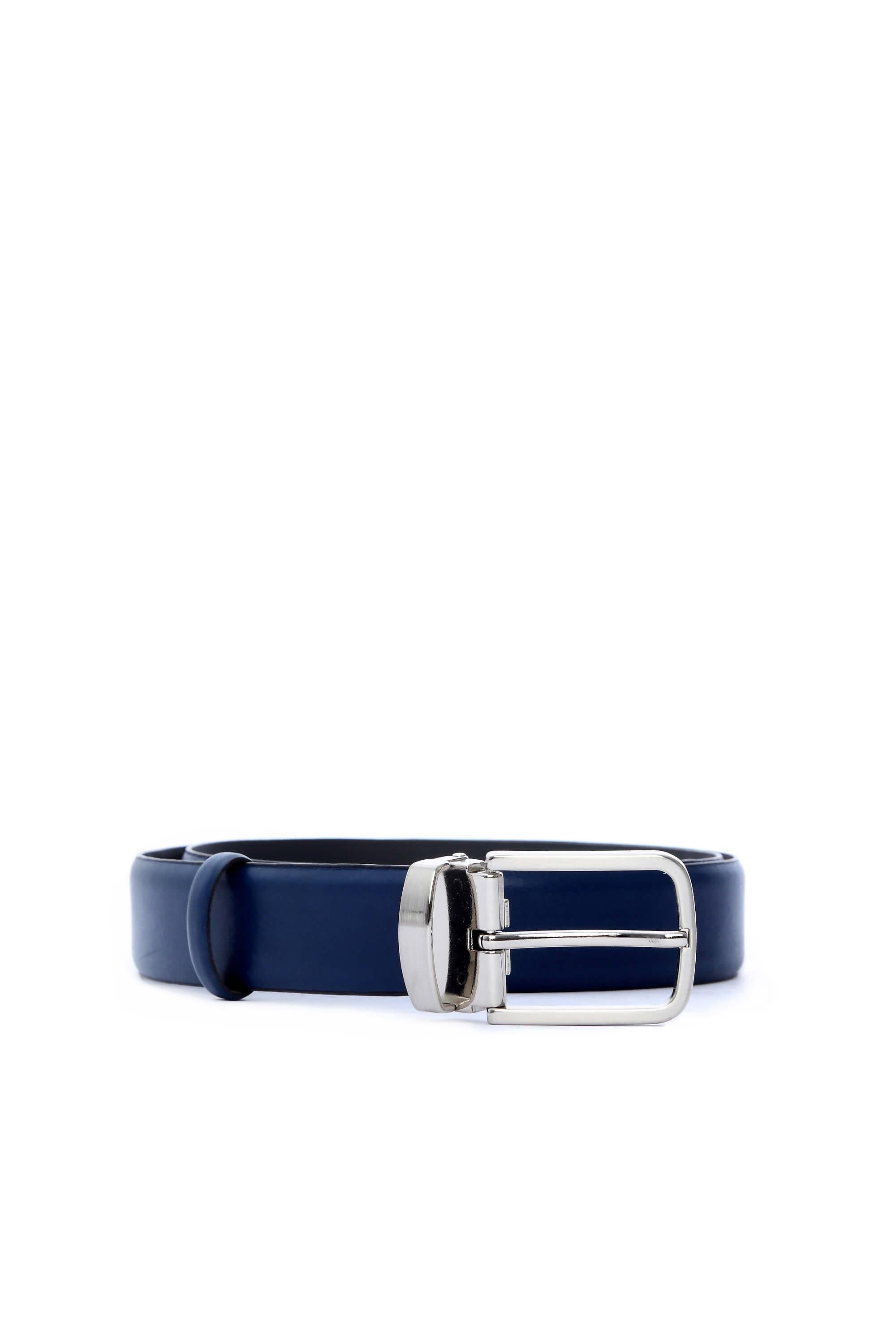 Tamer Tanca Erkek Hakiki Deri Lacivert Kemer