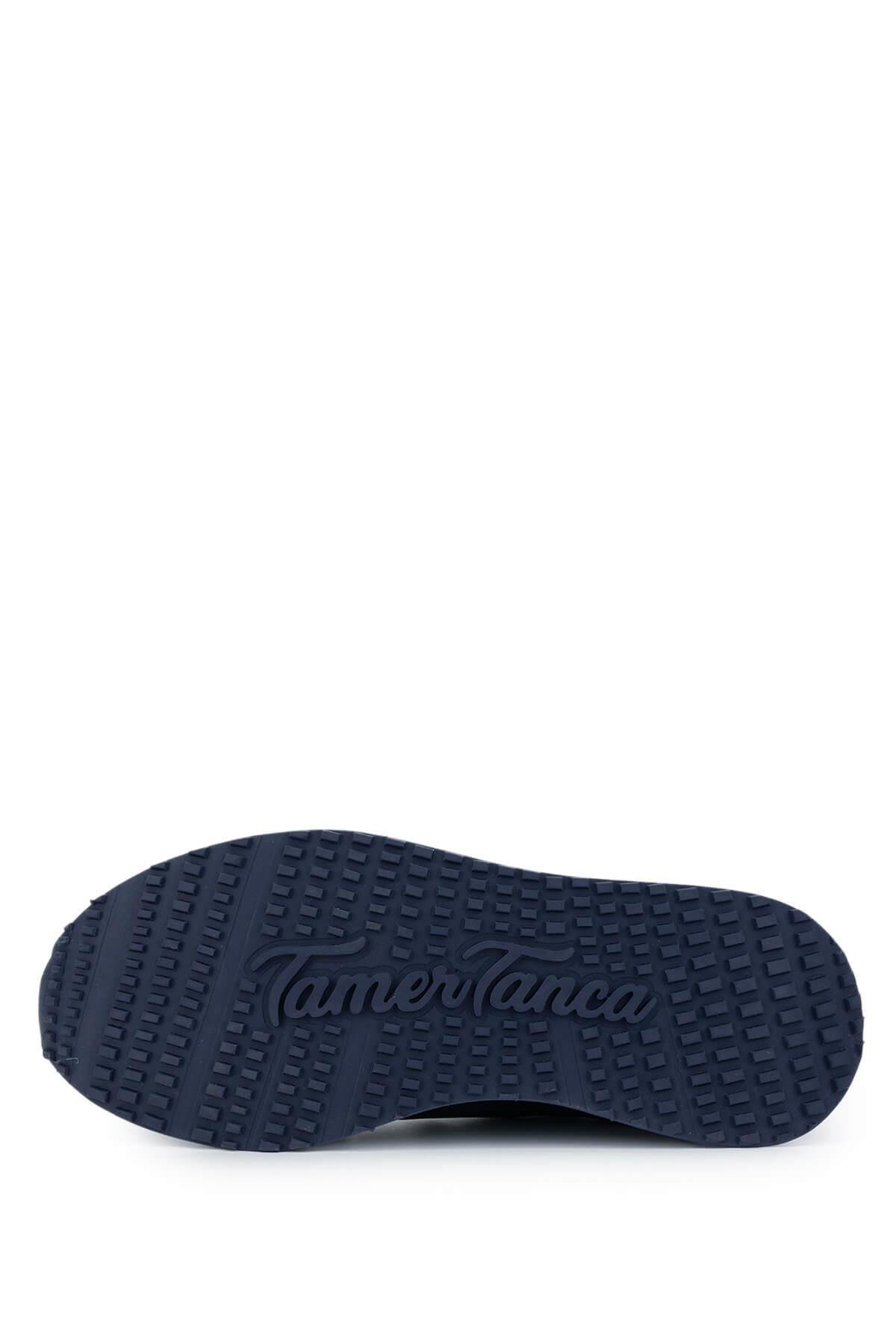 Tamer Tanca Erkek Hakiki Deri Lacivert Sneakers & Spor Ayakkabı