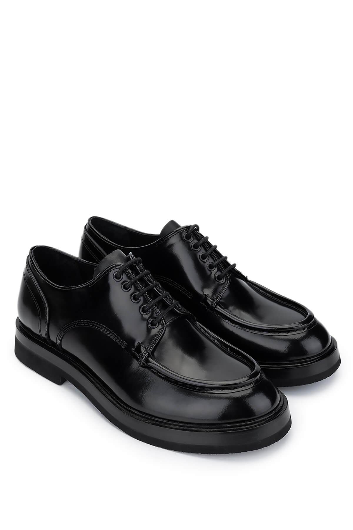 Tamer Tanca Erkek Hakiki Deri Siyah Açma Casual Ayakkabı