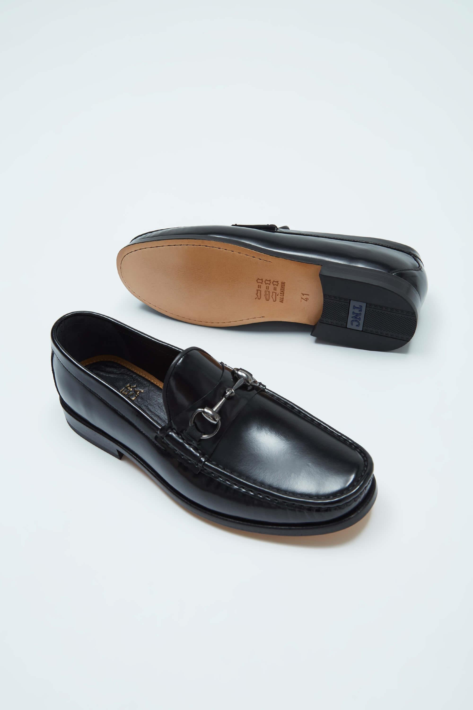 Tamer Tanca Erkek Hakiki Deri Siyah Açma Mokasen & Loafer Ayakkabı