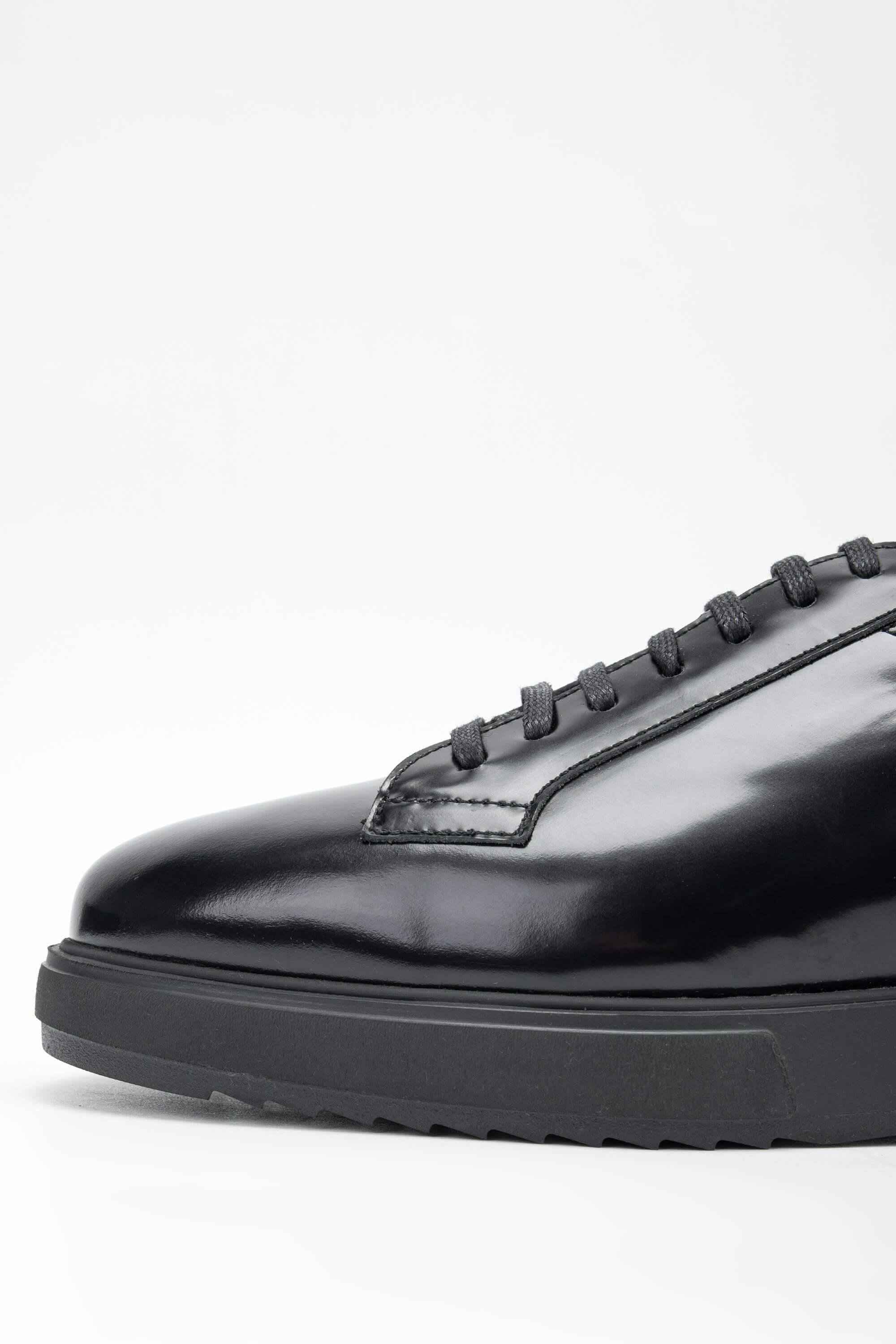 Tamer Tanca Erkek Hakiki Deri Siyah Açma Casual Ayakkabı