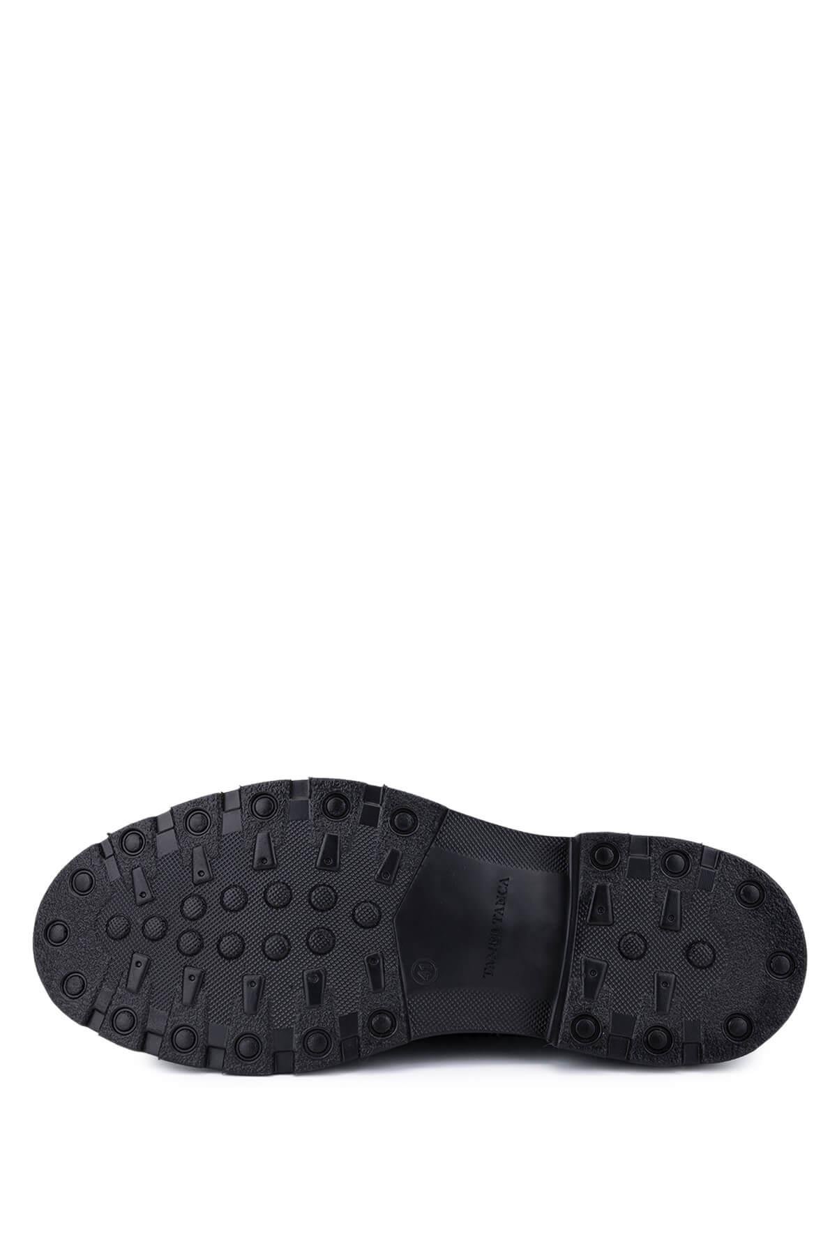 Tamer Tanca Erkek Hakiki Deri Siyah Açma Casual Ayakkabı