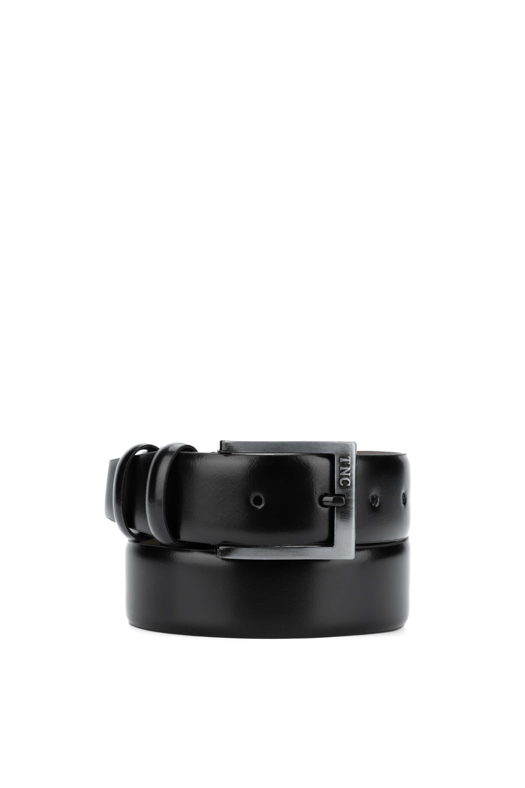 Tamer Tanca Erkek Hakiki Deri Siyah Açma Kemer