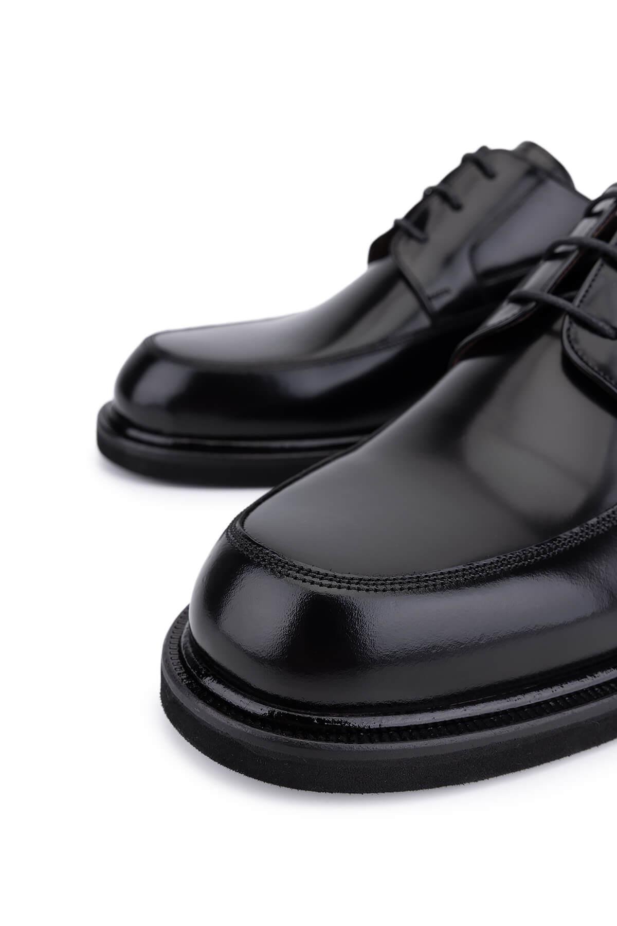 Tamer Tanca Erkek Hakiki Deri Siyah Açma Klasik Ayakkabı