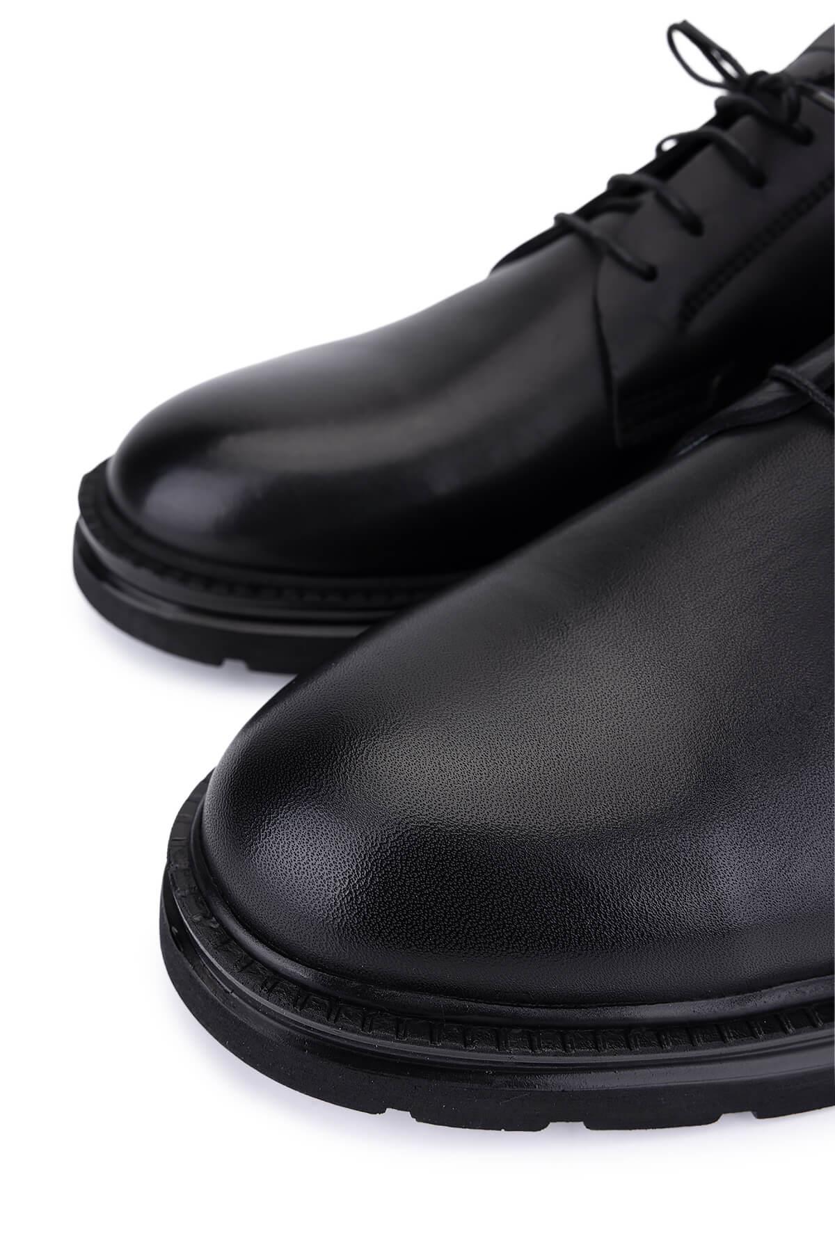 Tamer Tanca Erkek Hakiki Deri Siyah Casual Ayakkabı