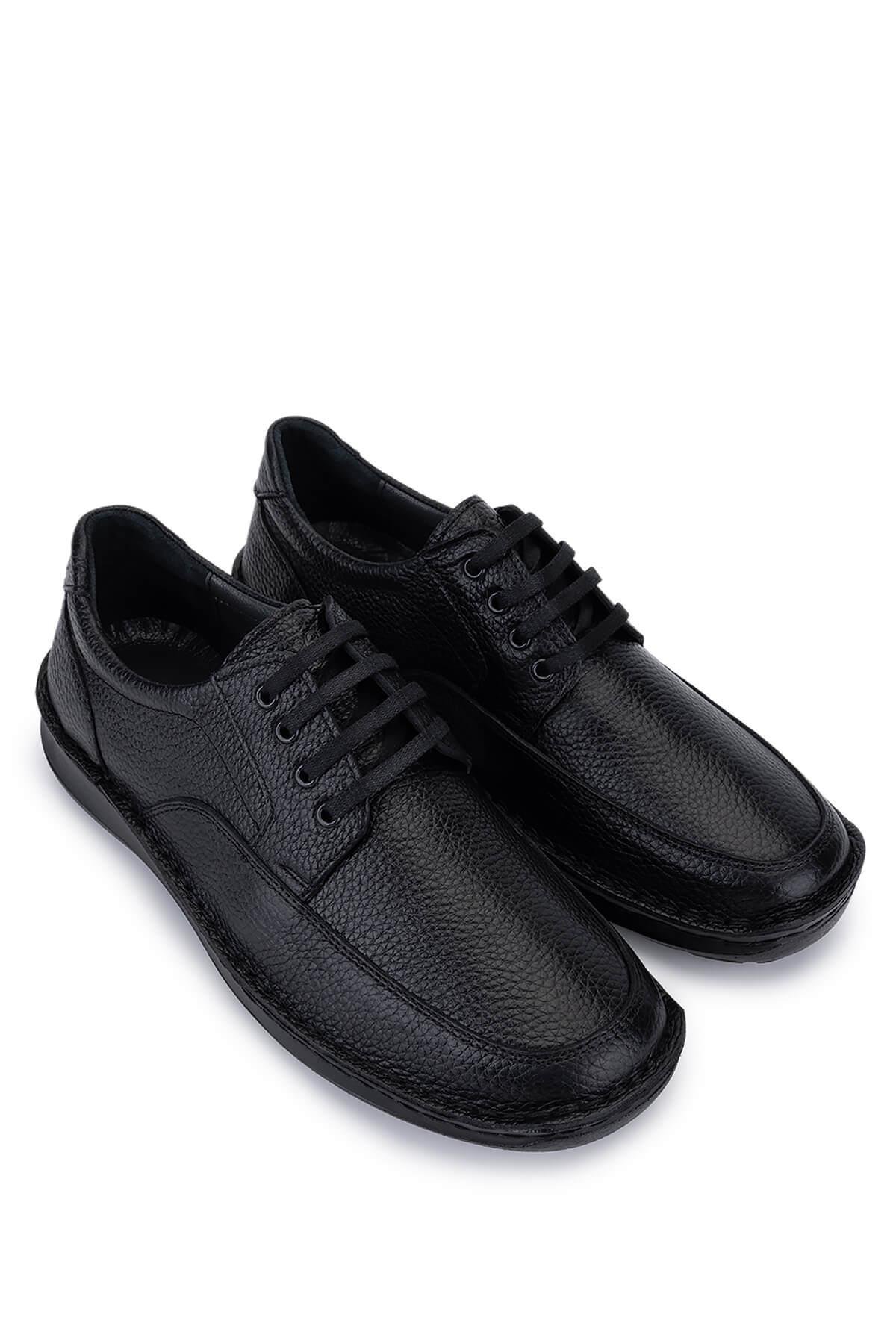 Tamer Tanca Erkek Hakiki Deri Siyah Casual Ayakkabı