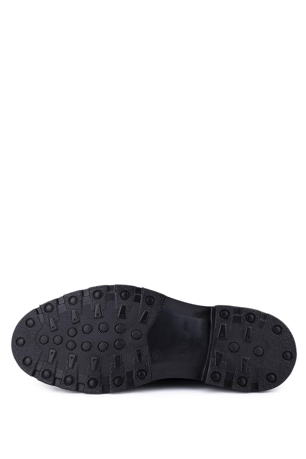 Tamer Tanca Erkek Hakiki Deri Siyah Casual Ayakkabı