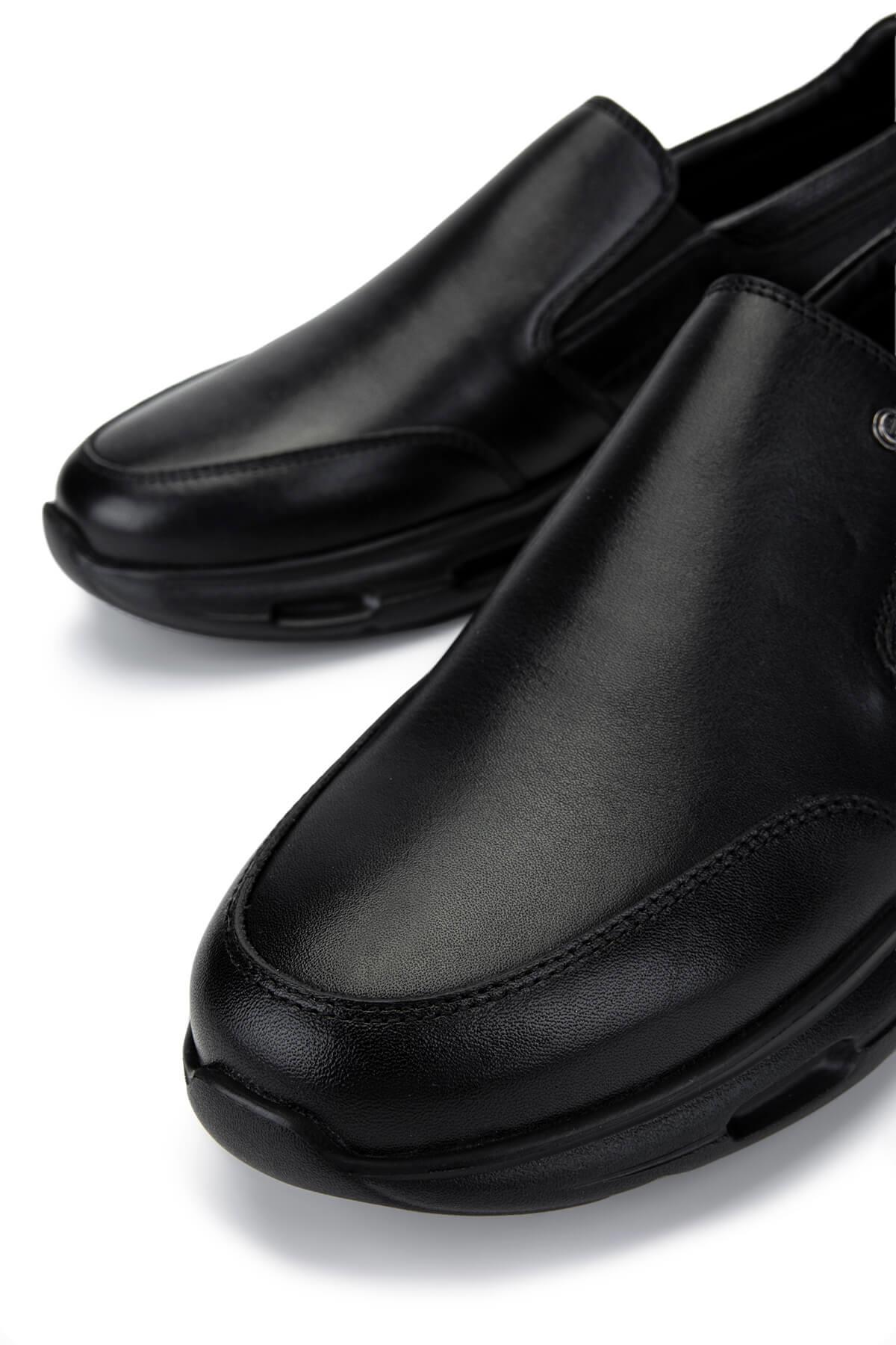 Tamer Tanca Erkek Hakiki Deri Siyah Casual Ayakkabı