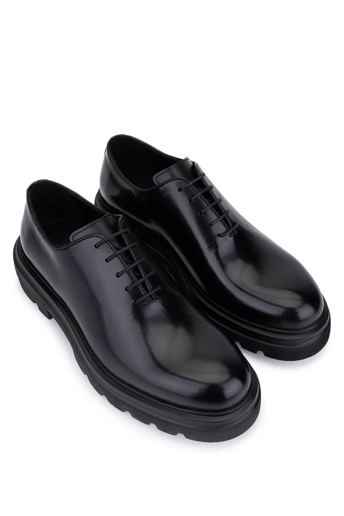 Tamer Tanca Erkek Hakiki Deri Siyah Casual Ayakkabı