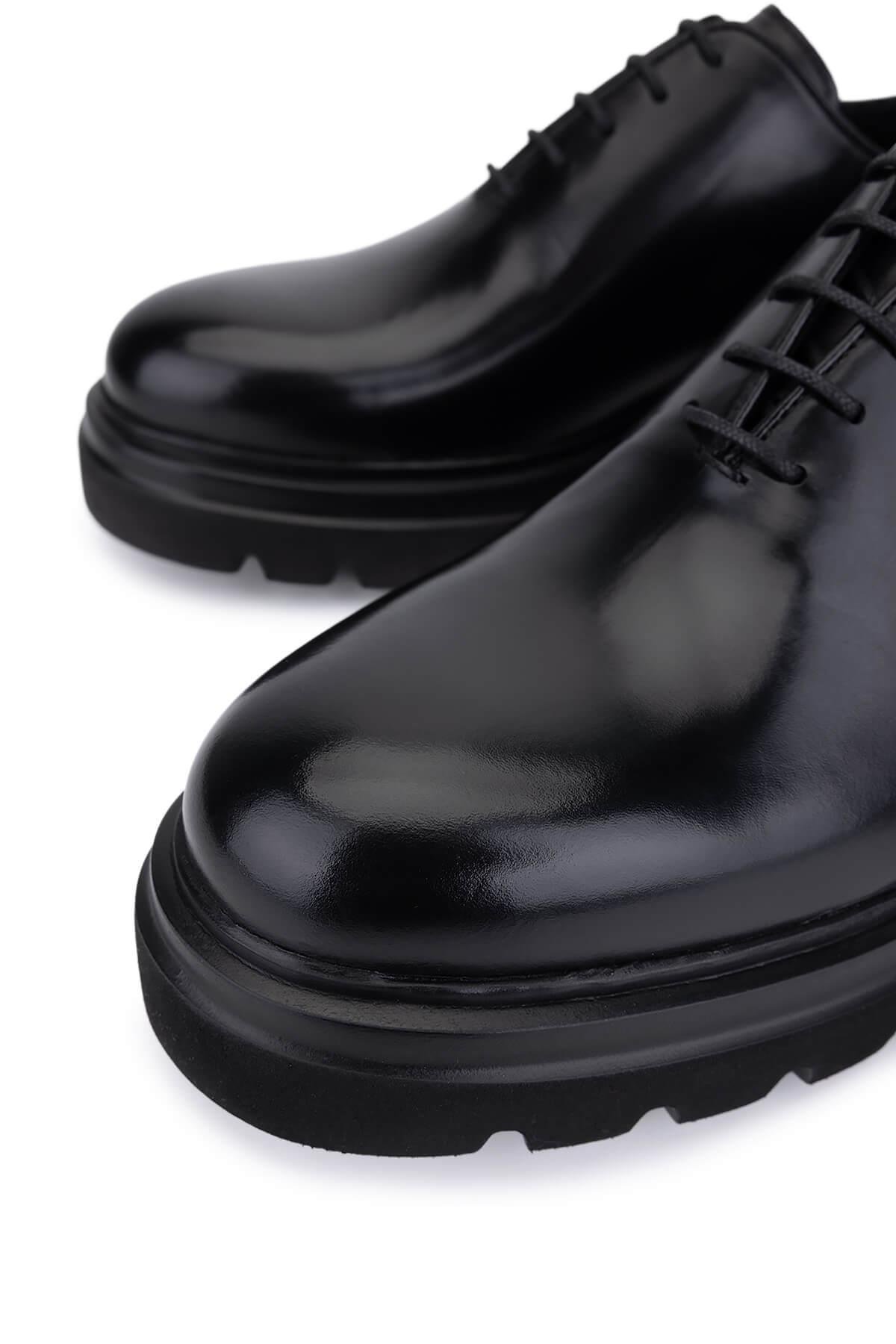 Tamer Tanca Erkek Hakiki Deri Siyah Casual Ayakkabı