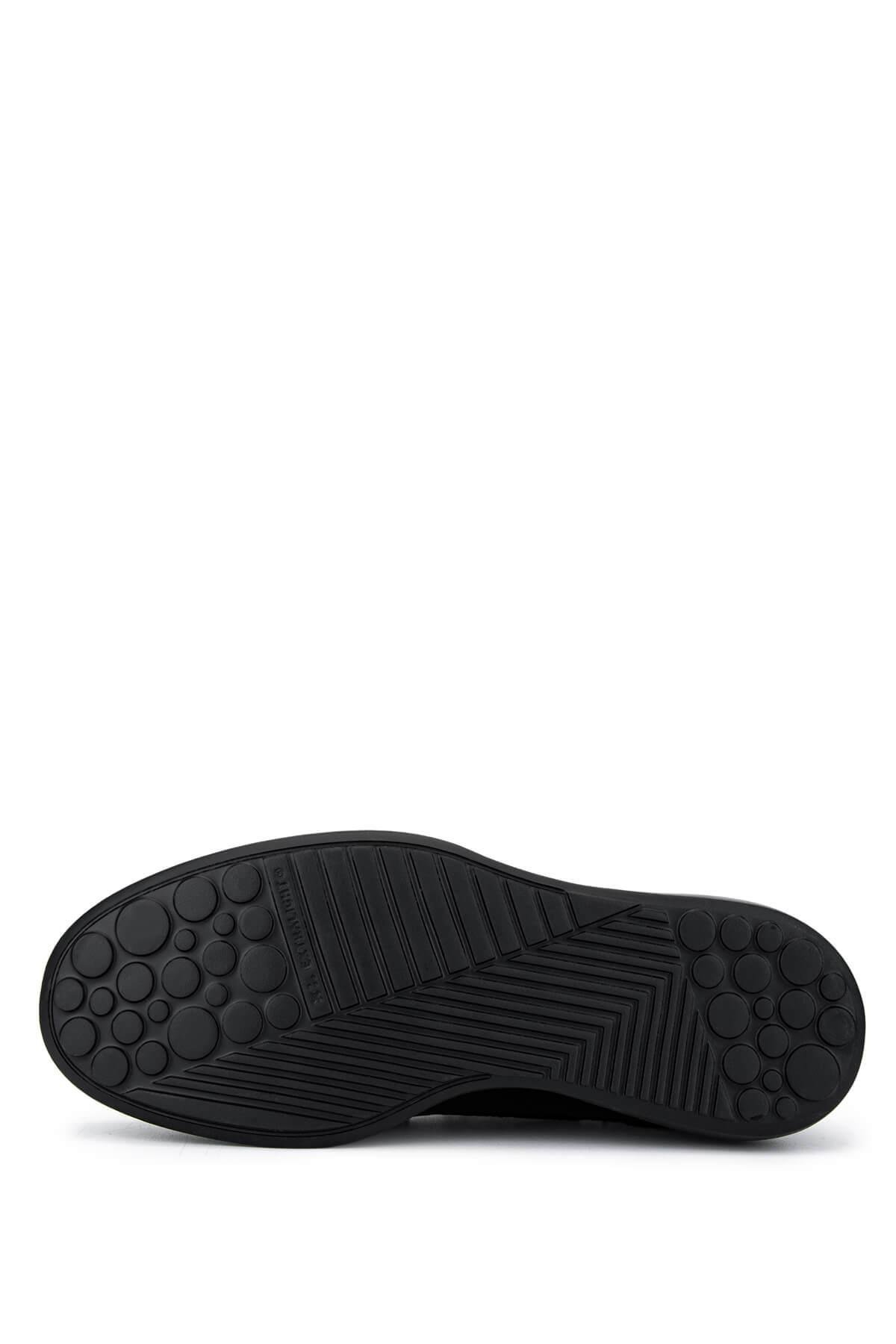 Tamer Tanca Erkek Hakiki Deri Siyah Casual Ayakkabı