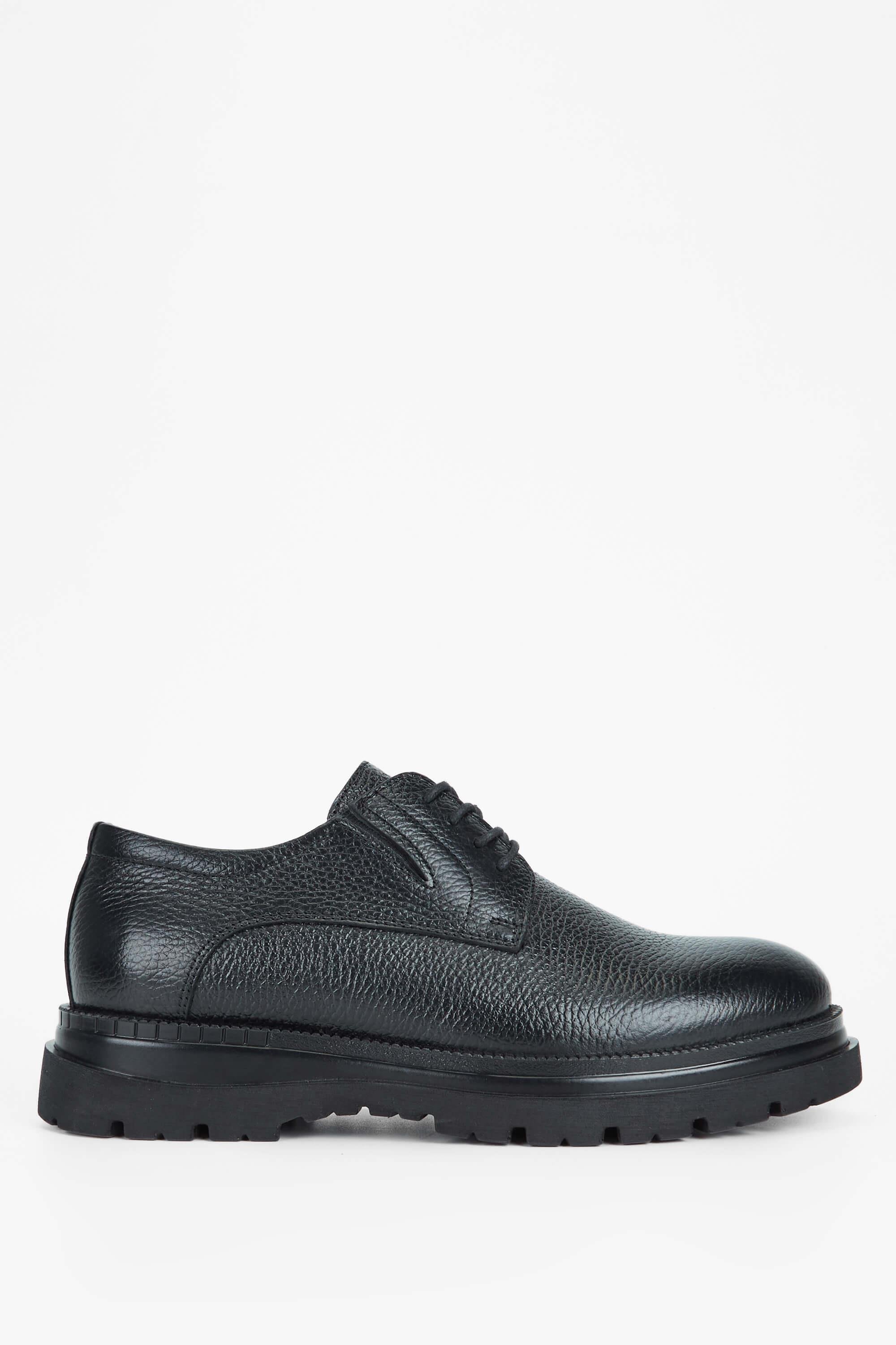 Tamer Tanca Erkek Hakiki Deri Siyah Casual Ayakkabı