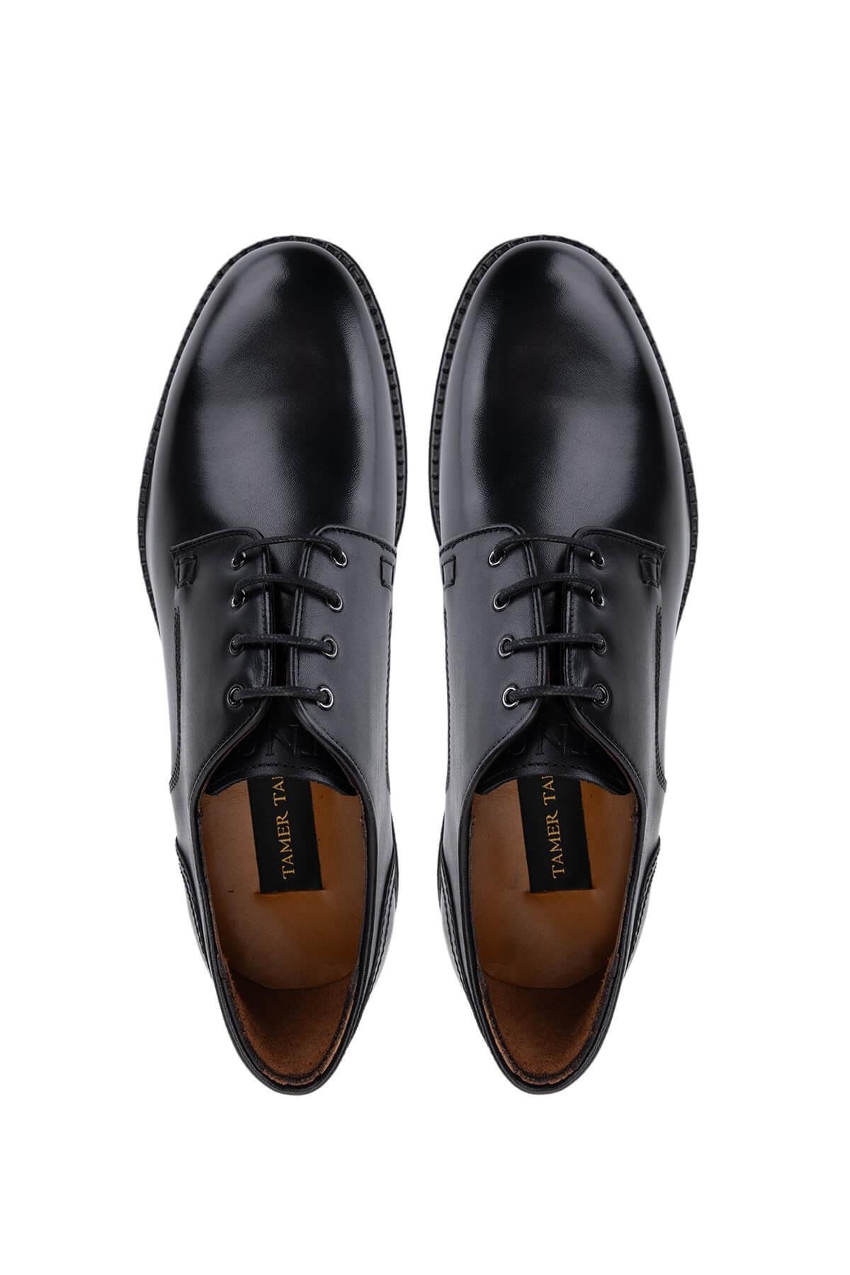 Tamer Tanca Erkek Hakiki Deri Siyah Casual Ayakkabı