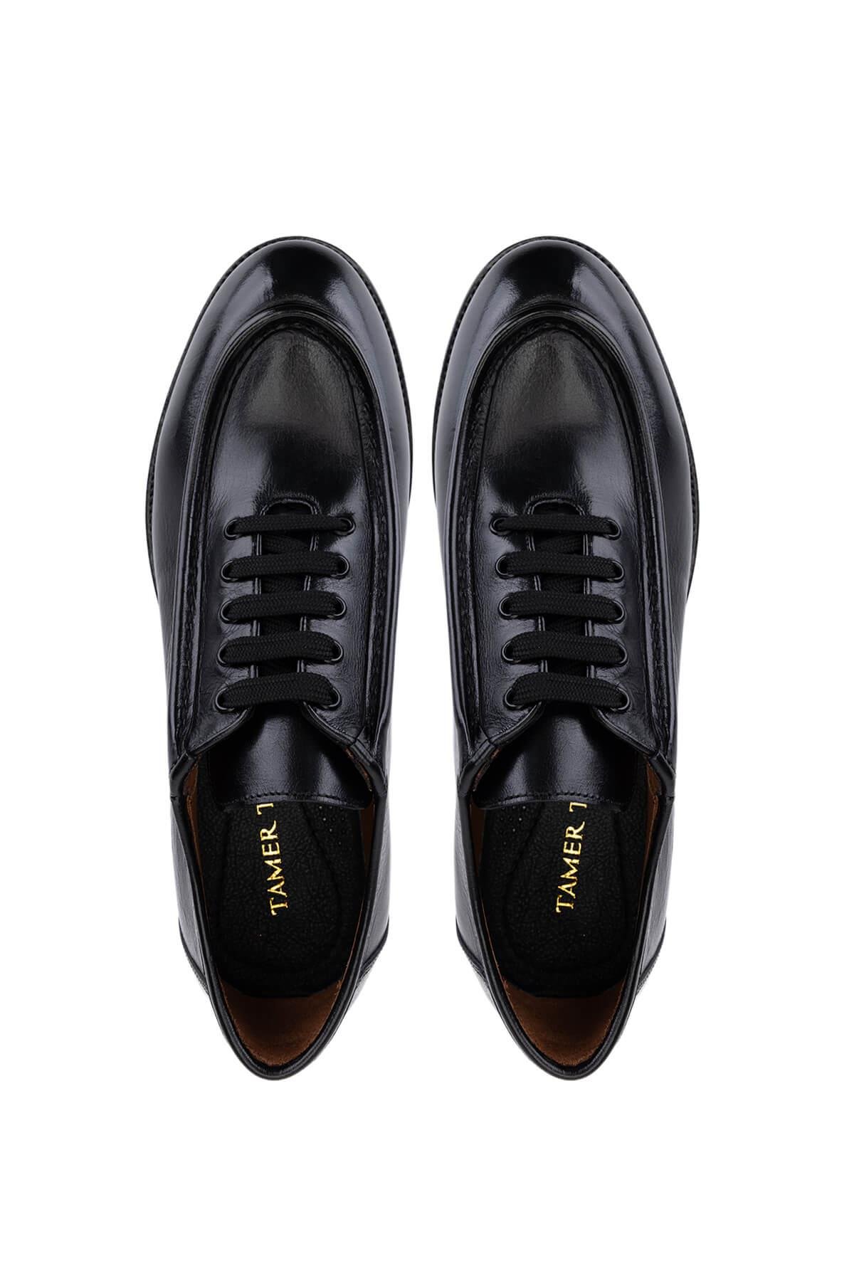 Tamer Tanca Erkek Hakiki Deri Siyah Casual Ayakkabı