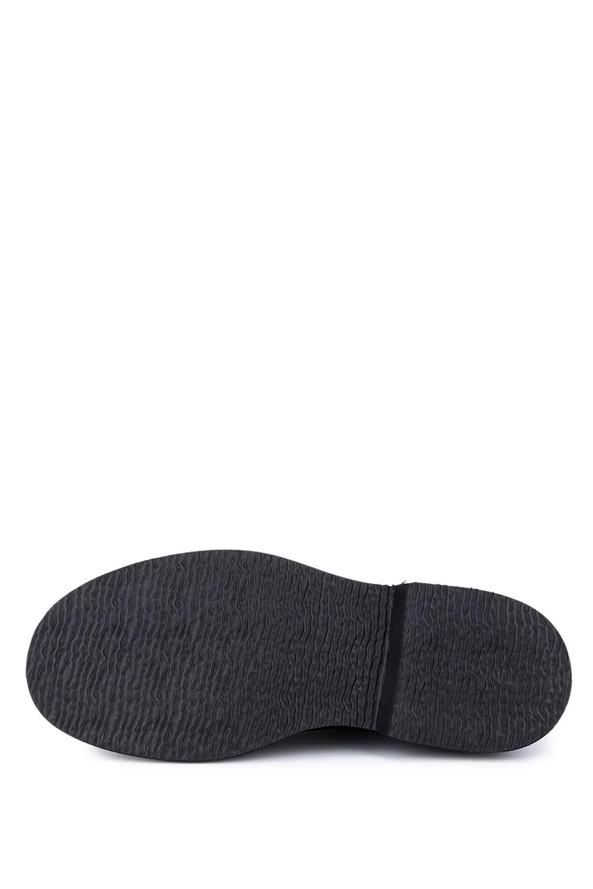 Tamer Tanca Erkek Hakiki Deri Siyah Casual Ayakkabı