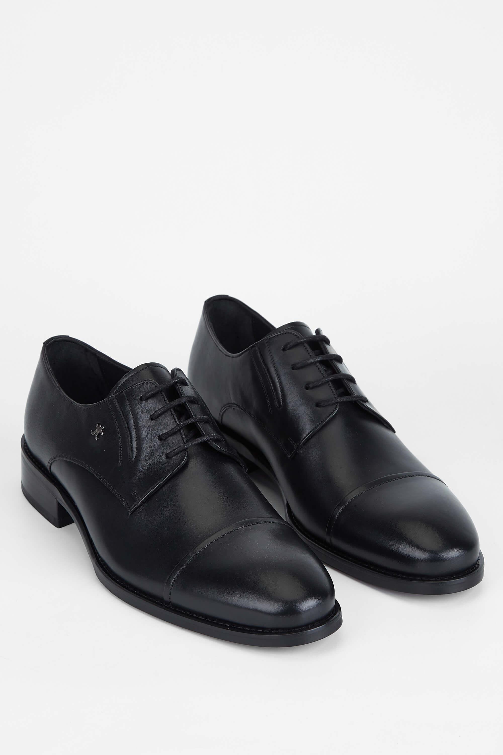 Tamer Tanca Erkek Hakiki Deri Siyah Deri Klasik Ayakkabı