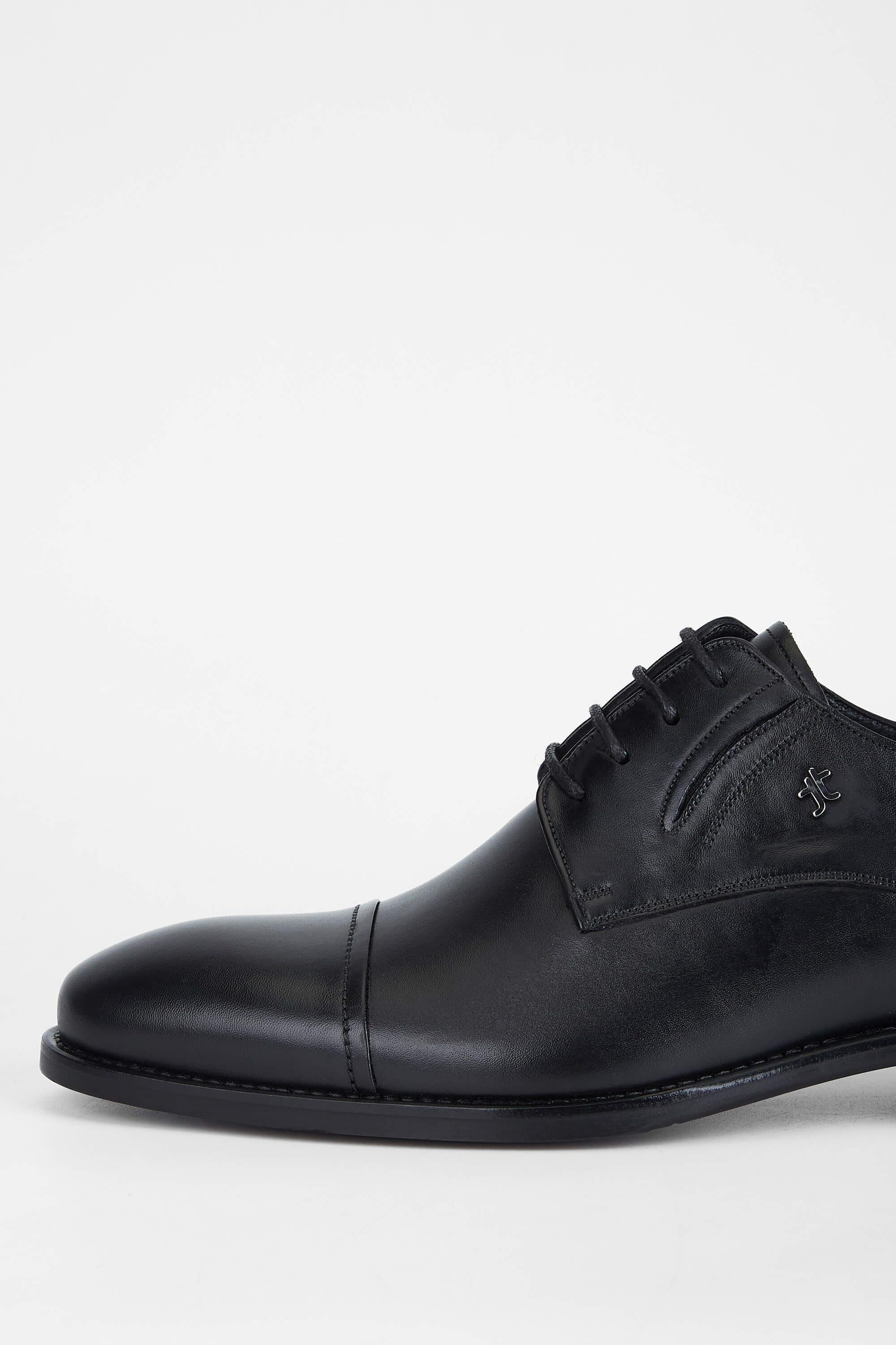 Tamer Tanca Erkek Hakiki Deri Siyah Deri Klasik Ayakkabı