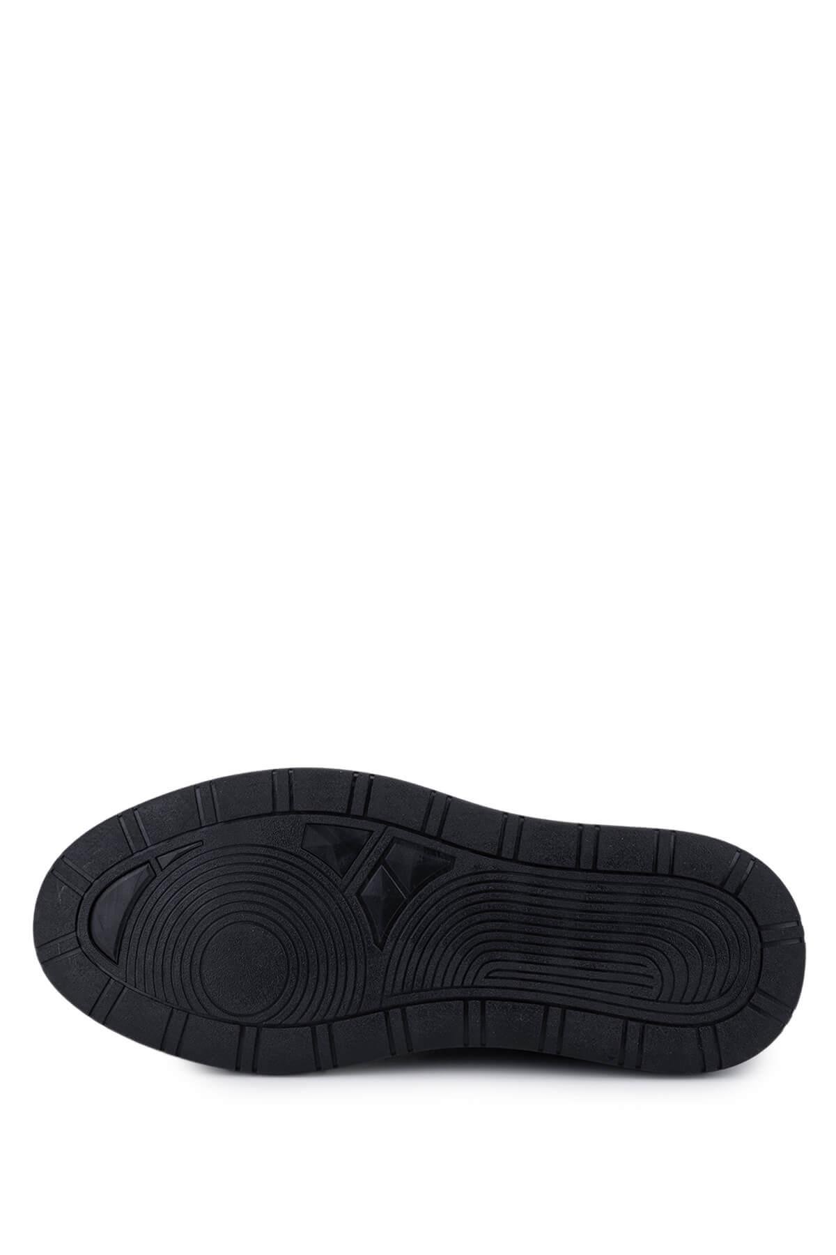 Tamer Tanca Erkek Hakiki Deri Siyah Deri Sneakers & Spor Ayakkabı