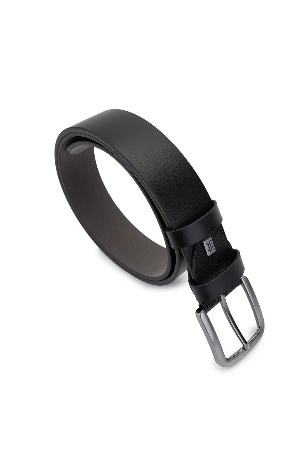 Tamer Tanca Erkek Hakiki Deri Siyah Deri Spor Kemer