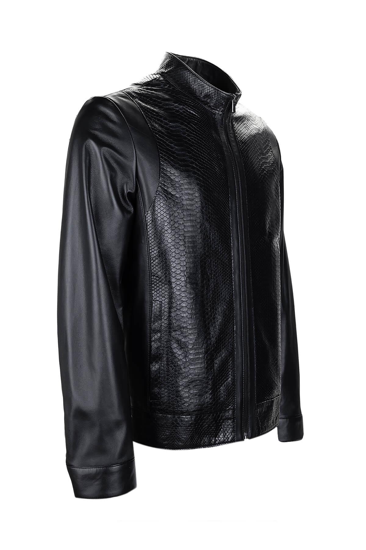 Tamer Tanca Erkek Hakiki Deri Siyah Deri Mont