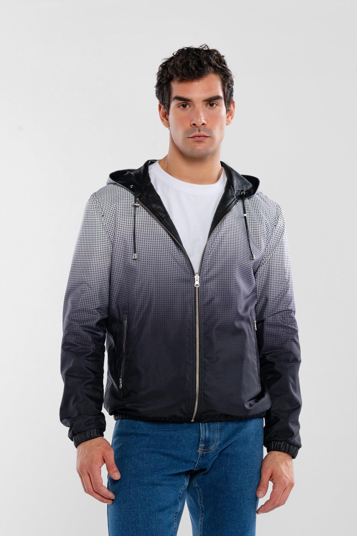 Tamer Tanca Erkek Hakiki Deri Siyah Deri Mont