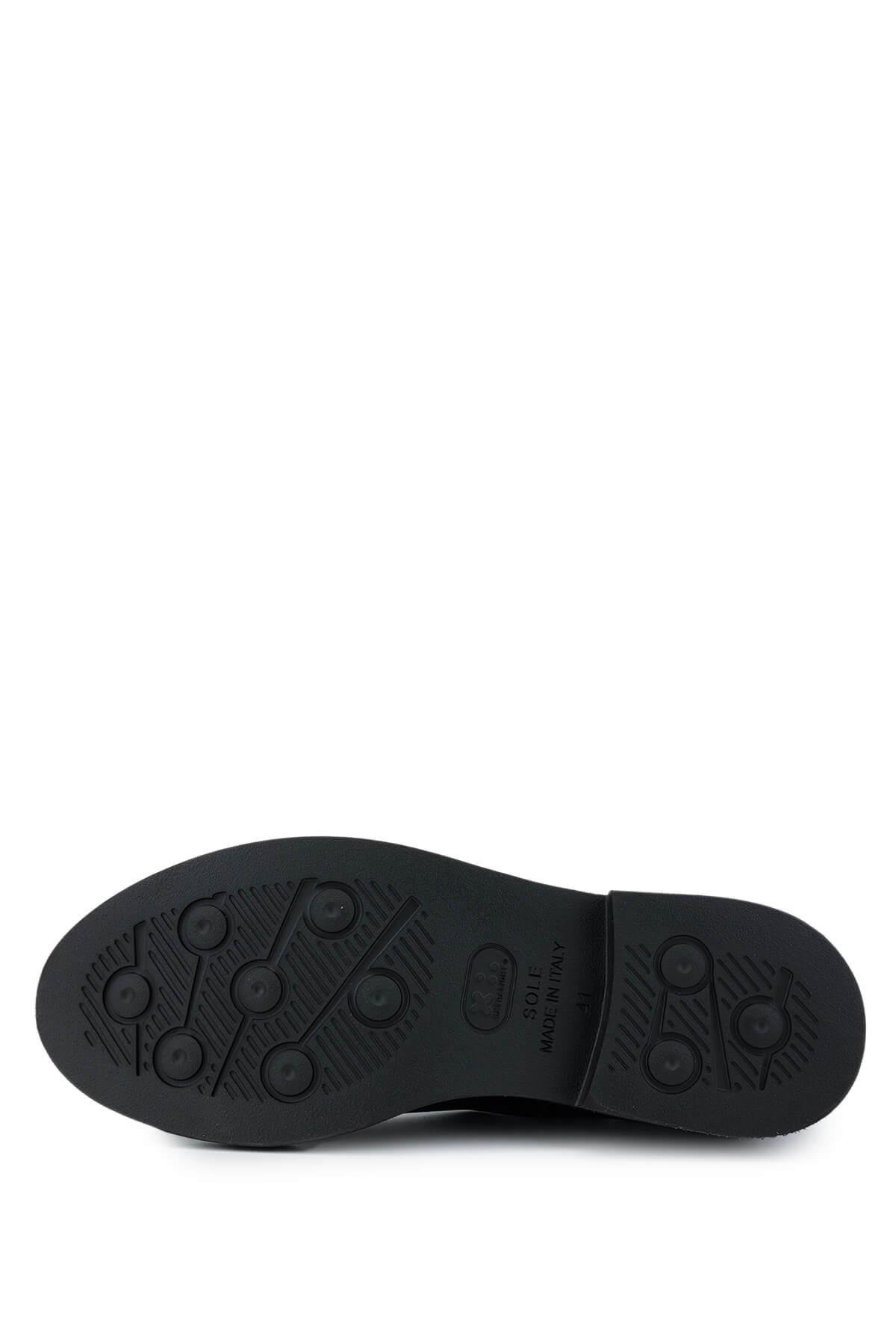 Tamer Tanca Erkek Hakiki Deri Siyah Deri Casual Bot