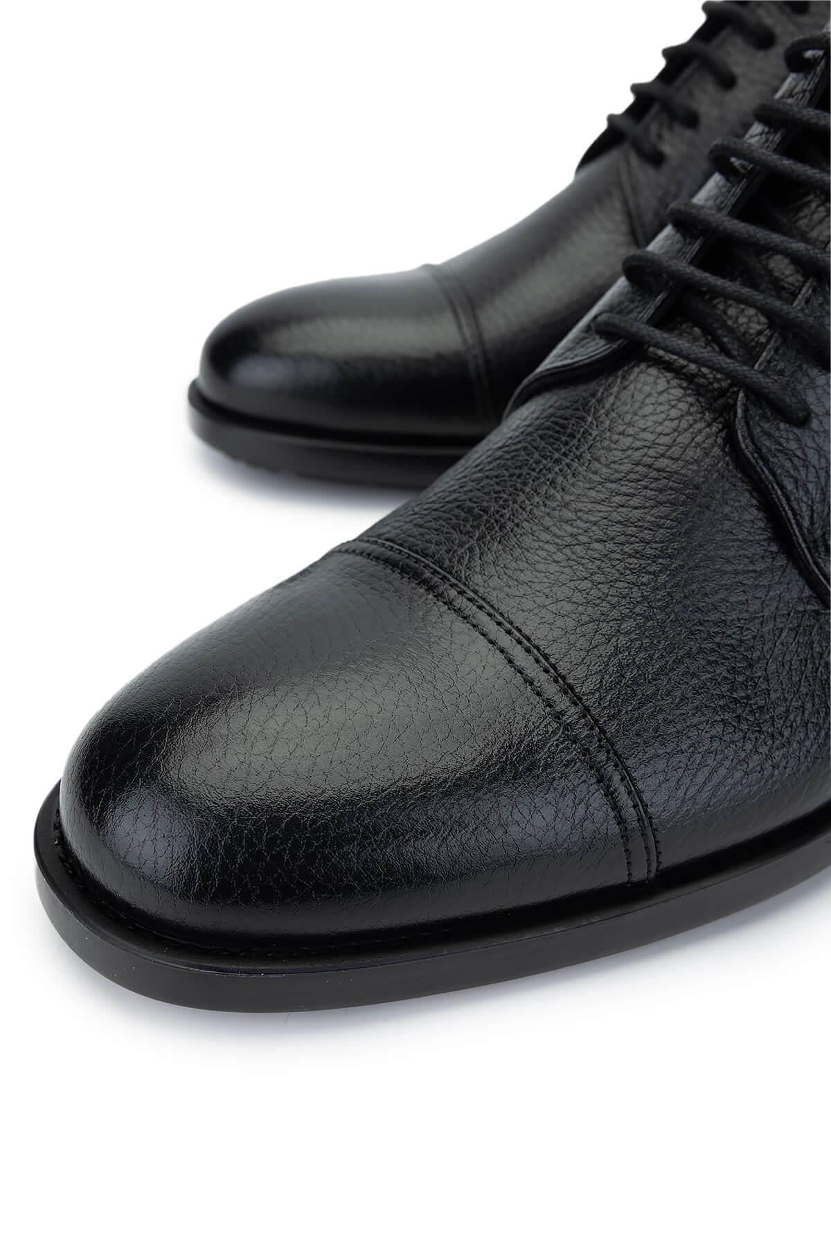 Tamer Tanca Erkek Hakiki Deri Siyah Deri Klasik Bot