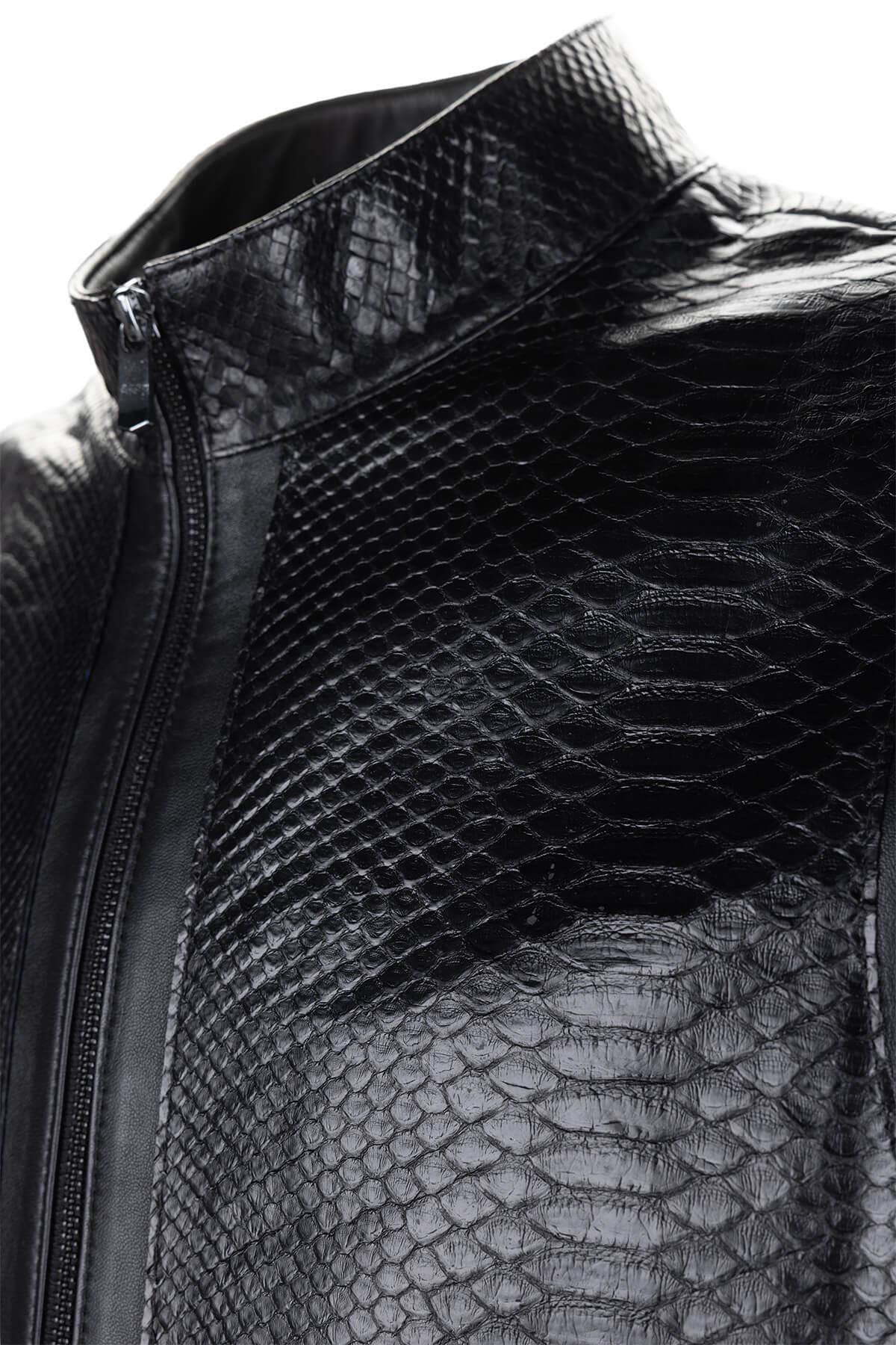 Tamer Tanca Erkek Hakiki Deri Siyah Deri Mont