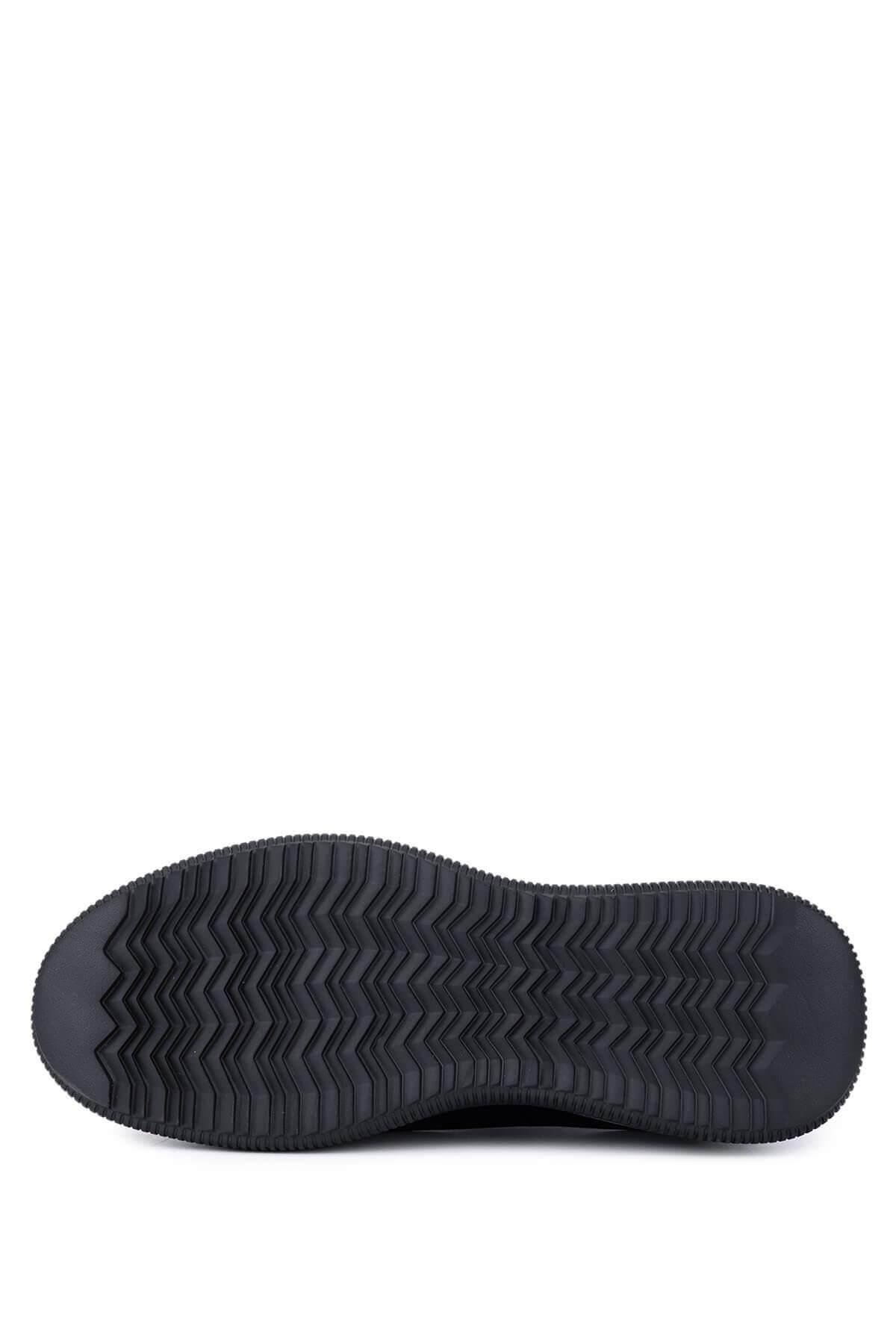 Tamer Tanca Erkek Hakiki Deri Siyah Deri Casual Ayakkabı