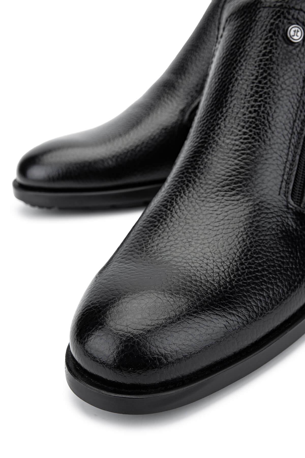 Tamer Tanca Erkek Hakiki Deri Siyah Deri Klasik Bot