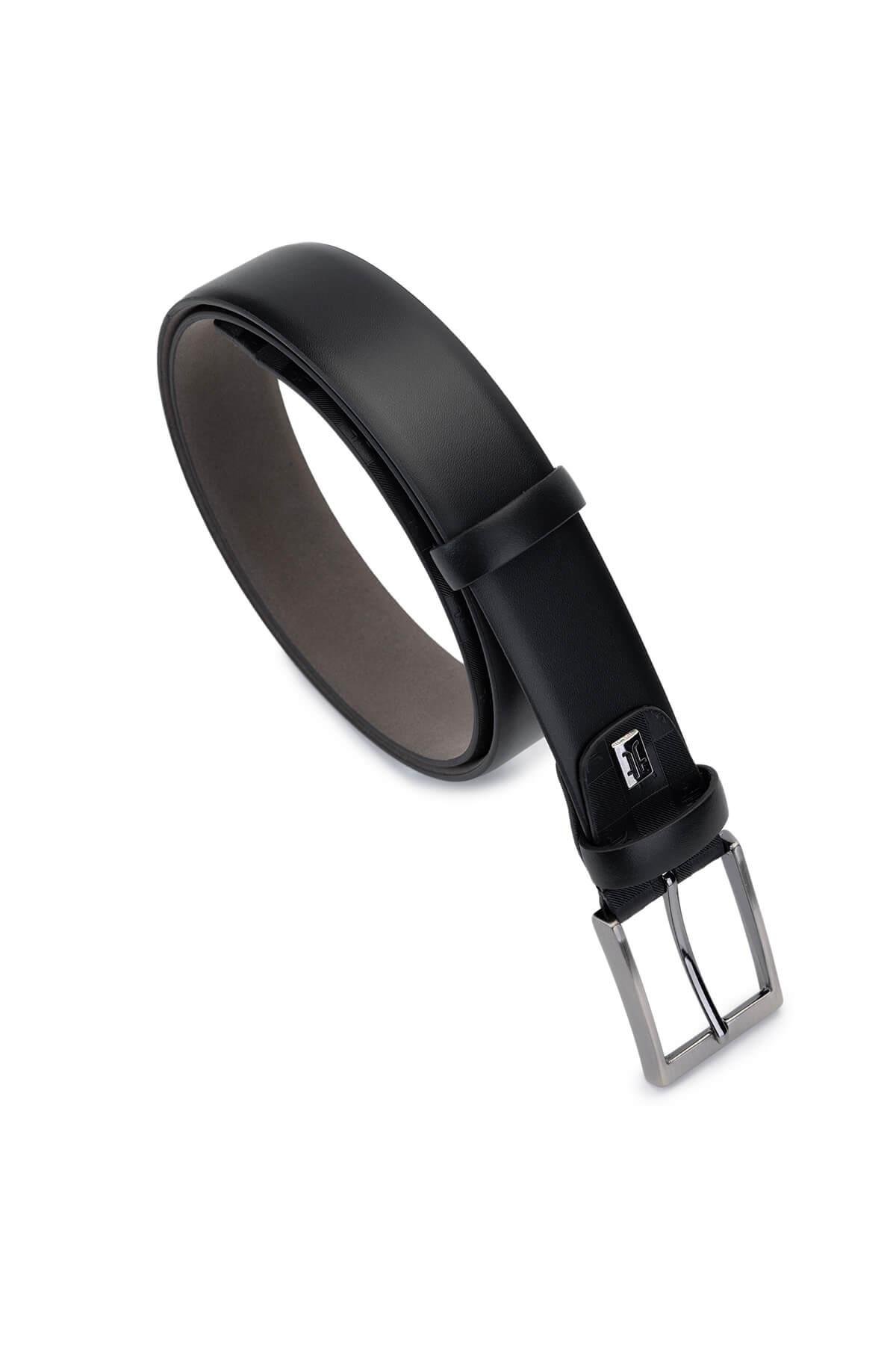 Tamer Tanca Erkek Hakiki Deri Siyah Deri Klasik Kemer