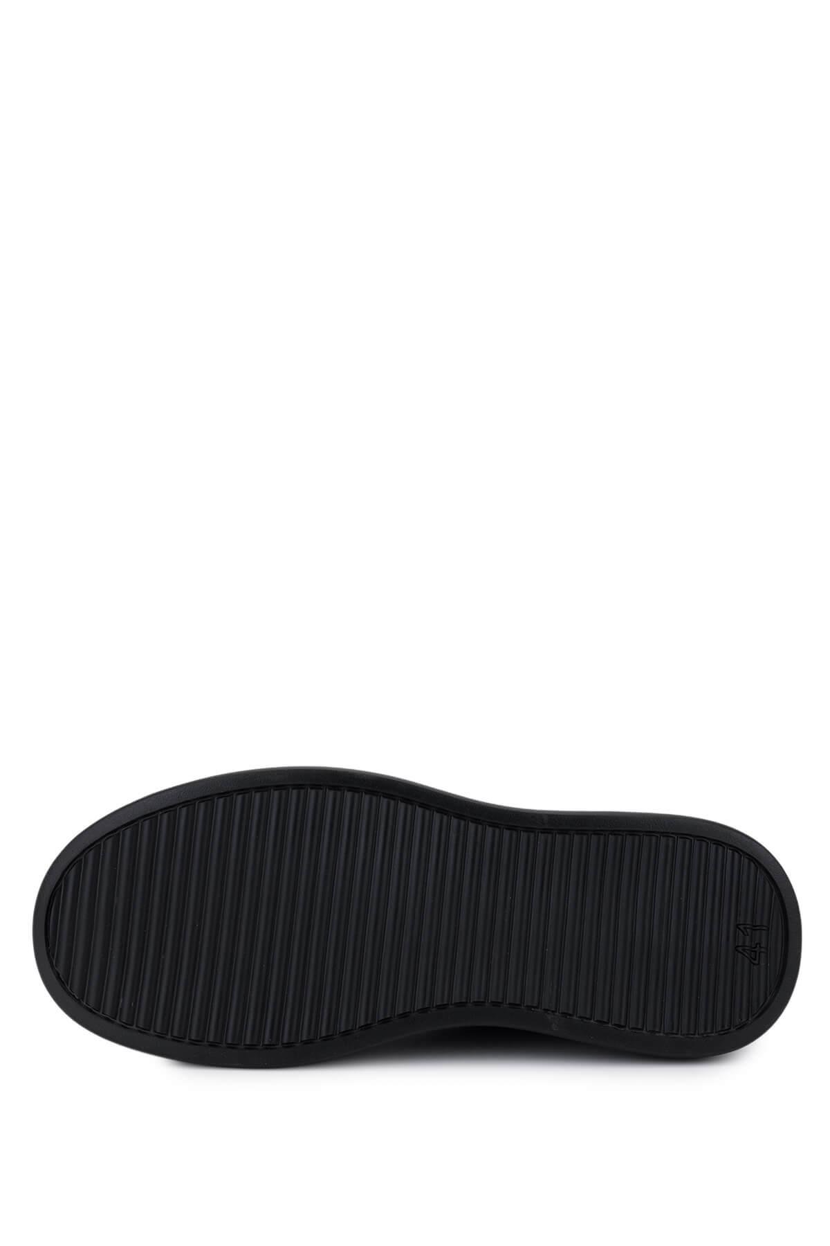 Tamer Tanca Erkek Hakiki Deri Siyah Deri Sneakers & Spor Ayakkabı