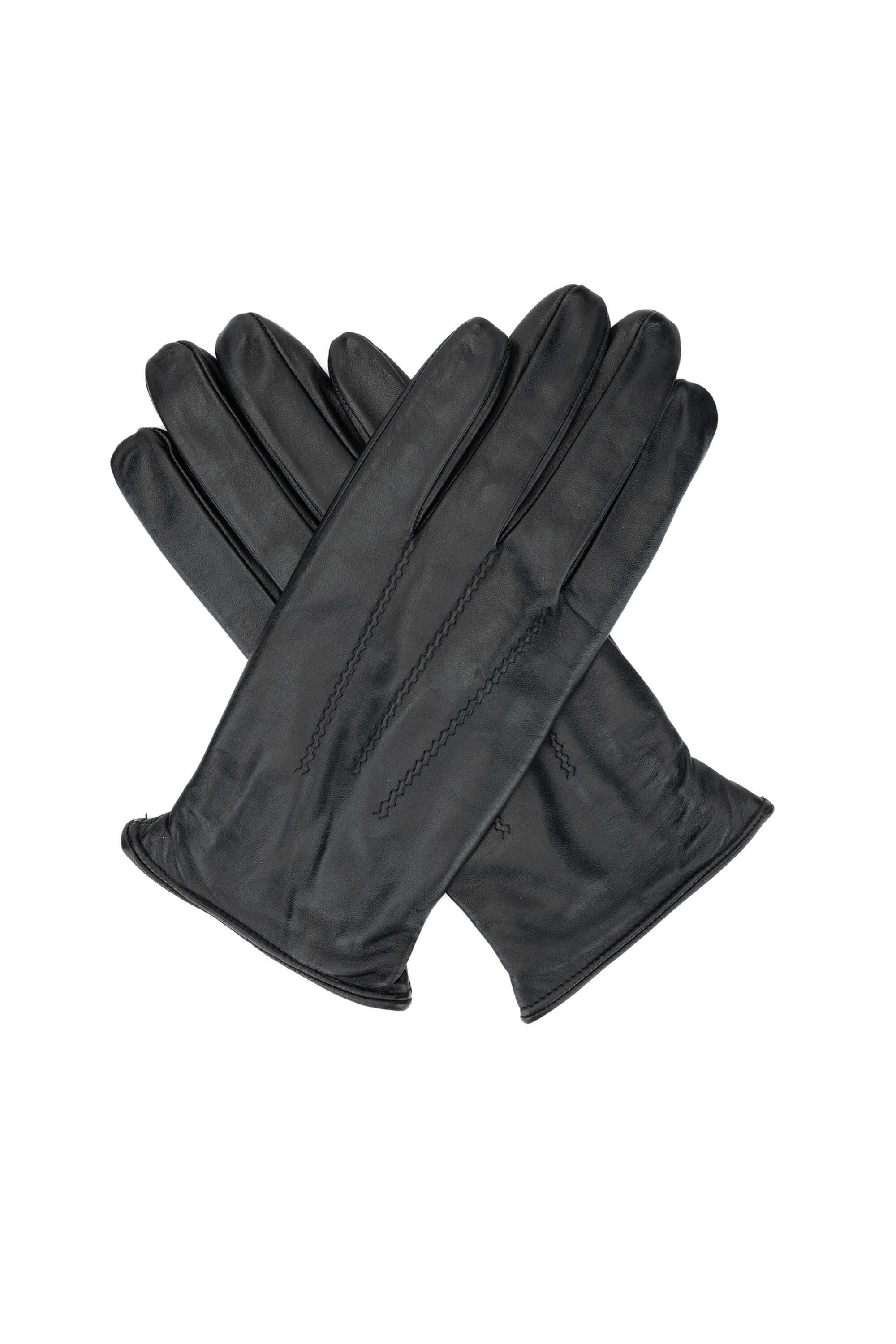 Tamer Tanca Erkek Hakiki Deri Siyah Eldiven ELDIVEN