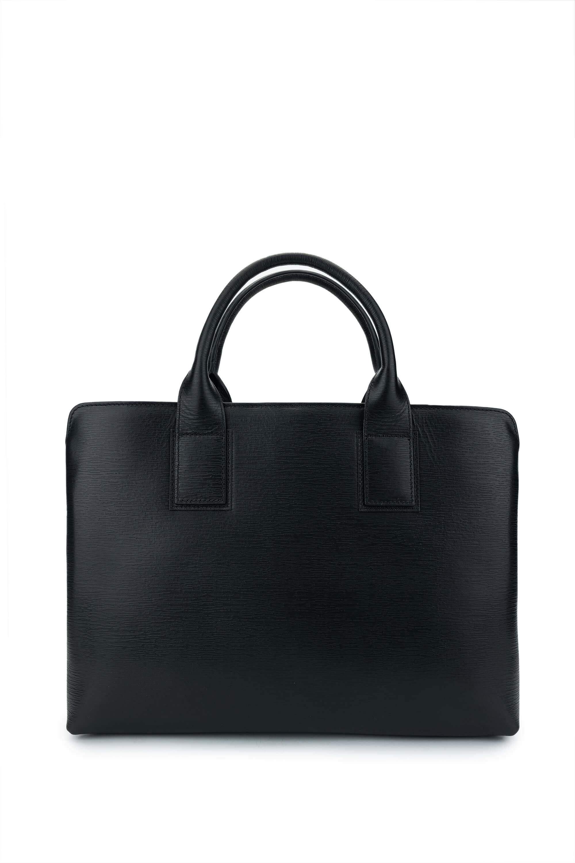 Tamer Tanca Erkek Hakiki Deri Siyah Evrak Çantası