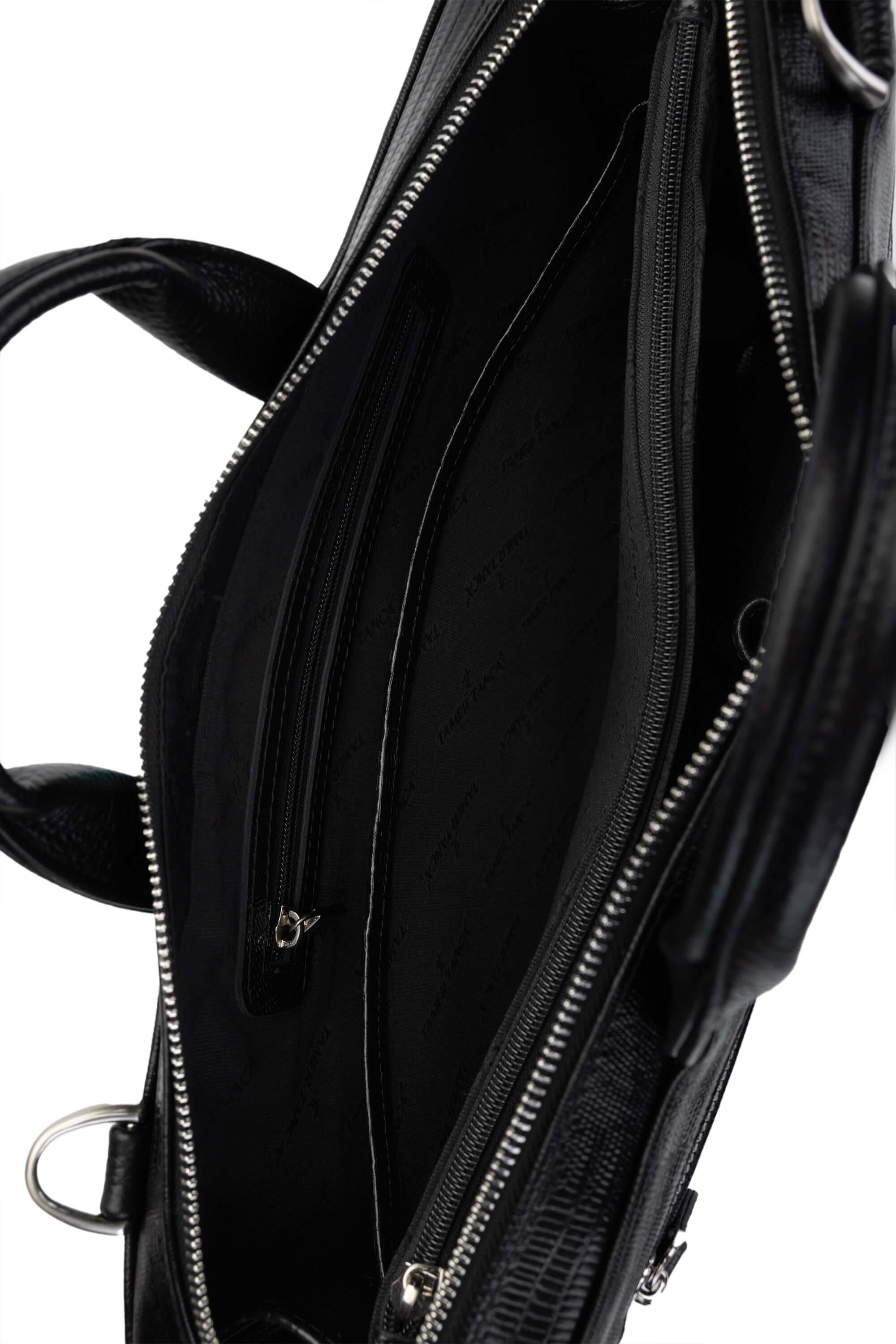 Tamer Tanca Erkek Hakiki Deri Siyah Evrak Çantası