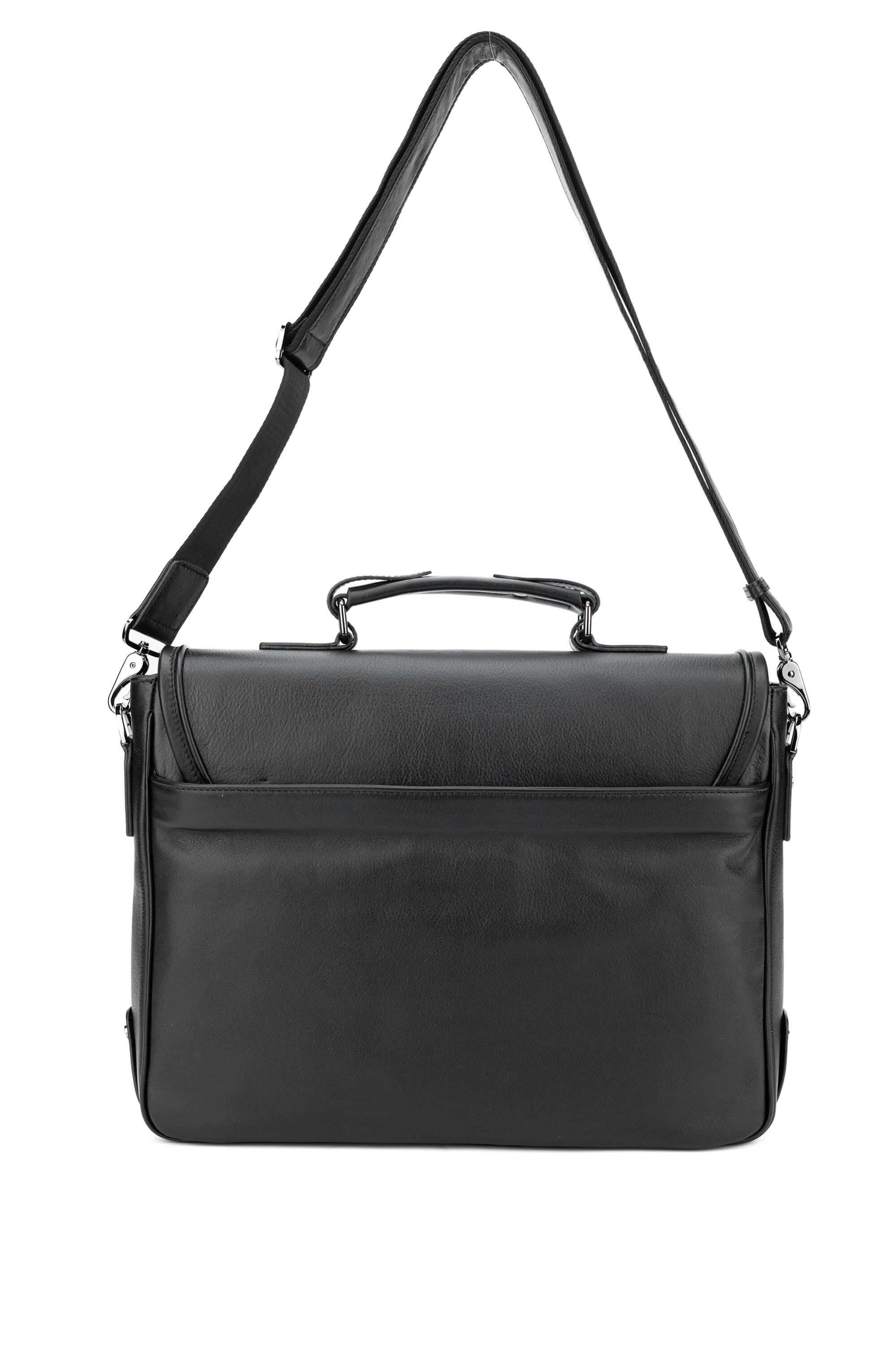 Tamer Tanca Erkek Hakiki Deri Siyah Evrak Çantası