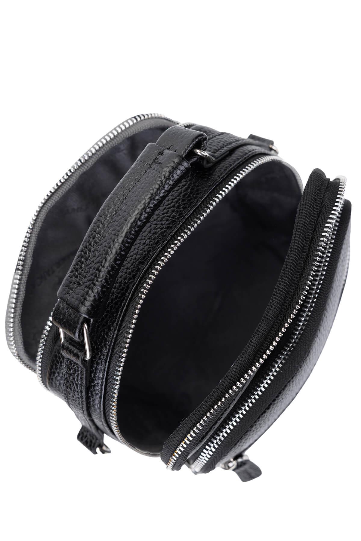 Tamer Tanca Erkek Hakiki Deri Siyah Floter El Çantası